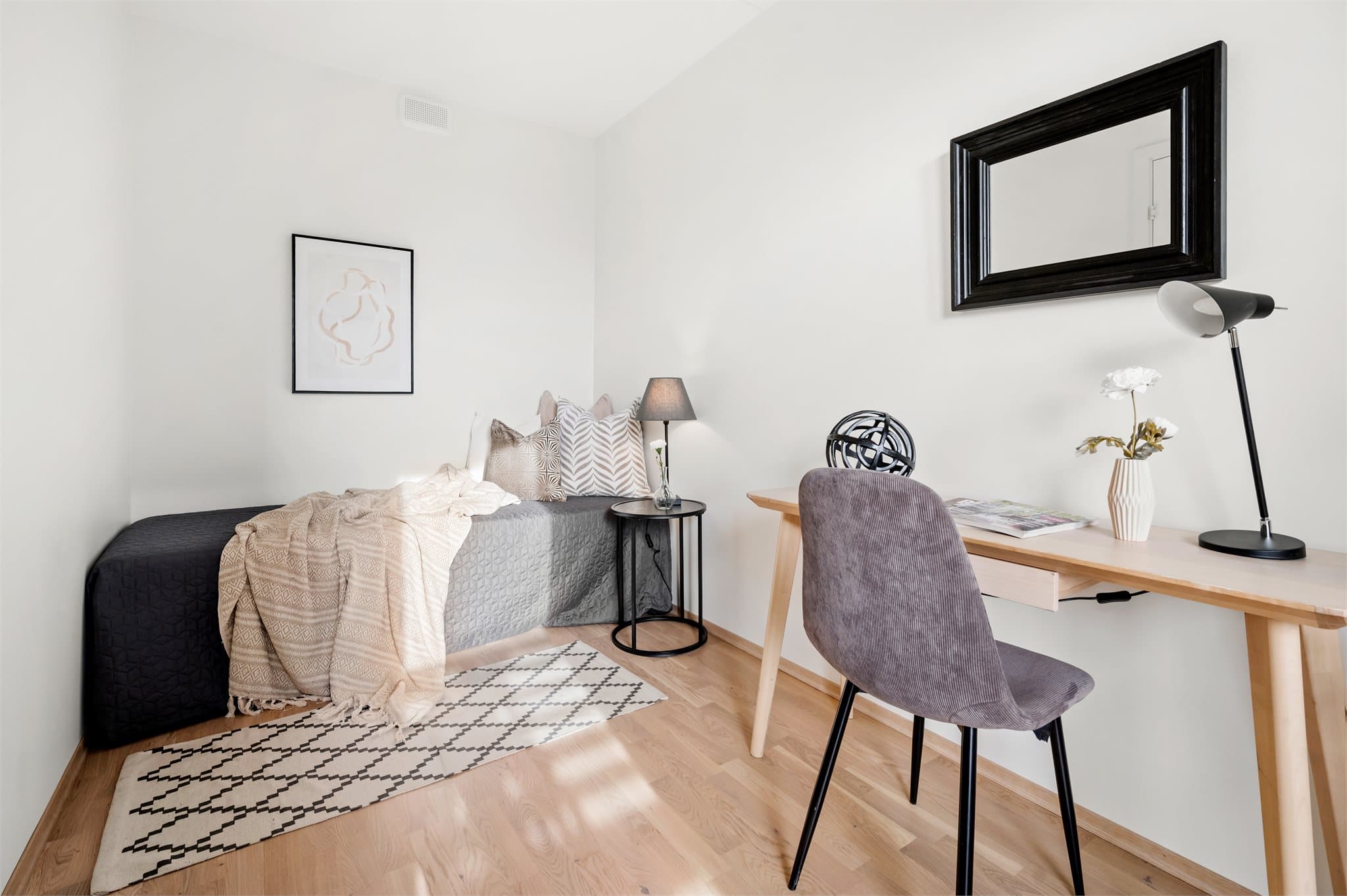 Et fleksibelt rom med mange innredningsmuligheter.