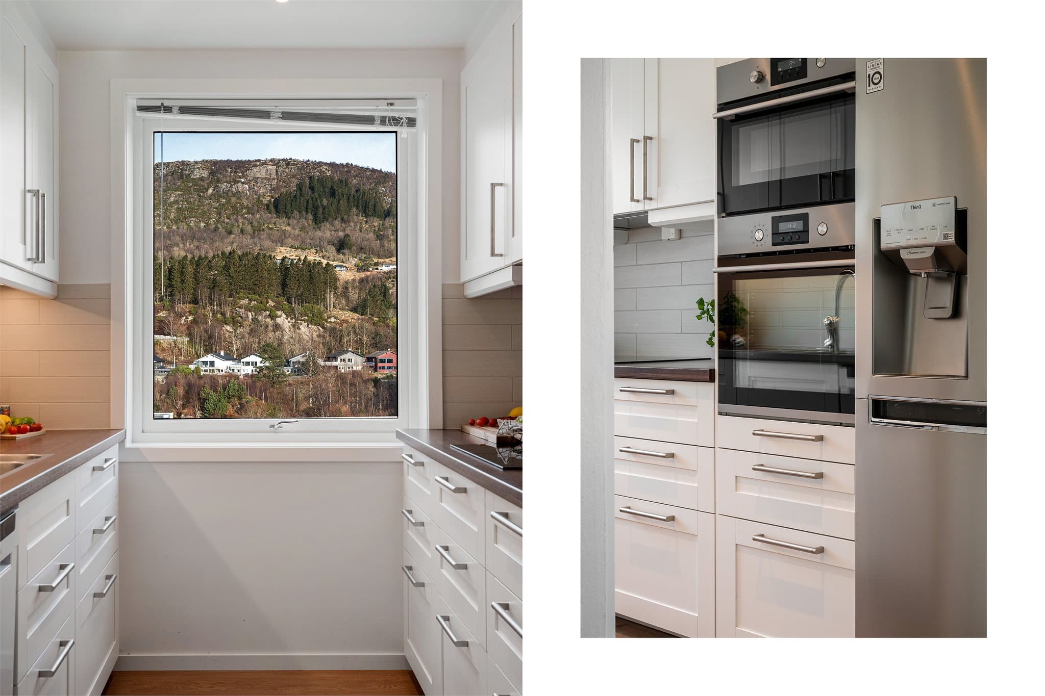 - Ny eier får gleden av integrert induksjon platetopp, steikeovn og mikrobølgeovn -