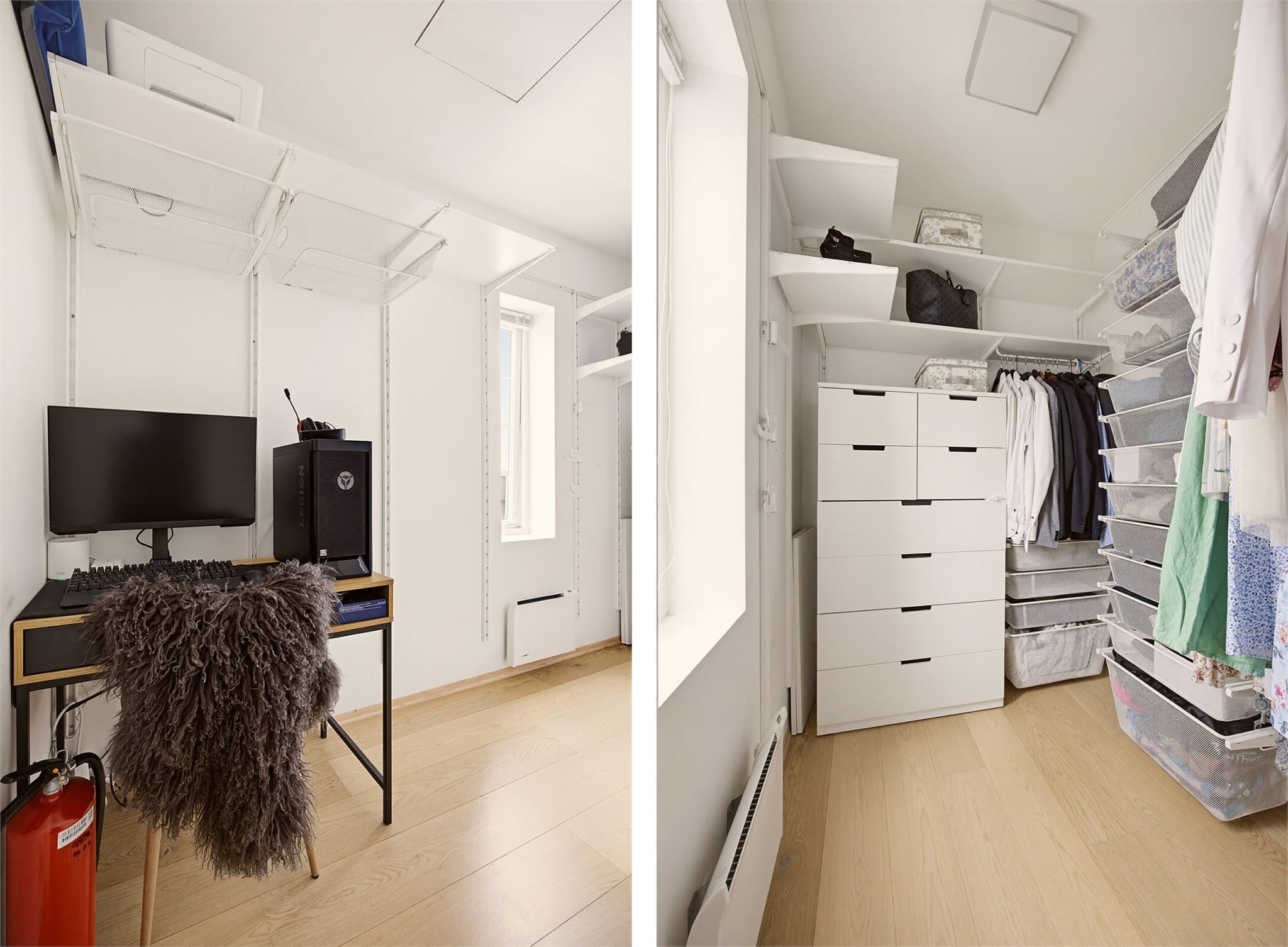 Ved hovedsoverommet er det en innvendig bod/walk-in garderobe.
