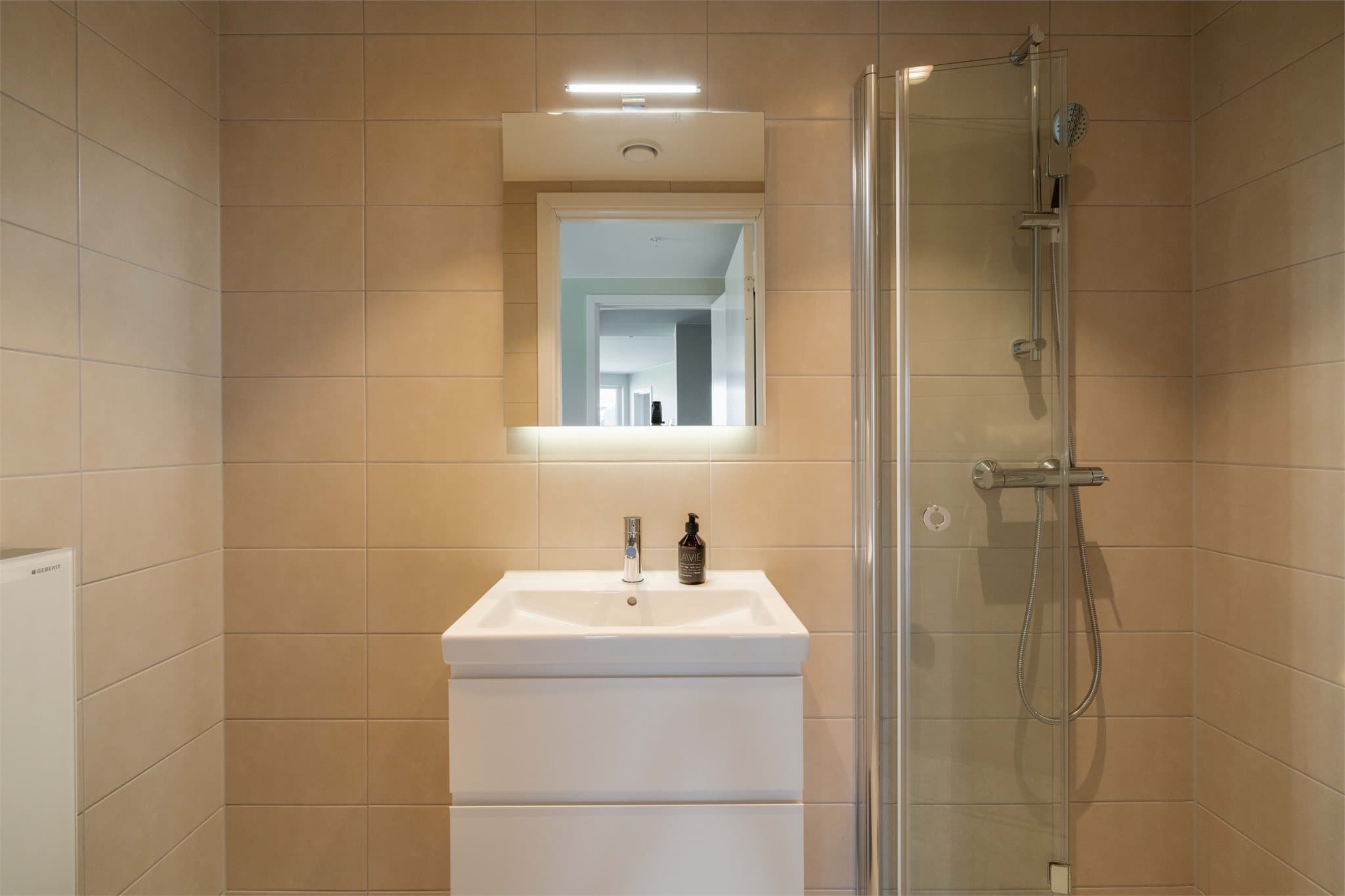 Det private badet gir litt ekstra luksus i hverdagen.