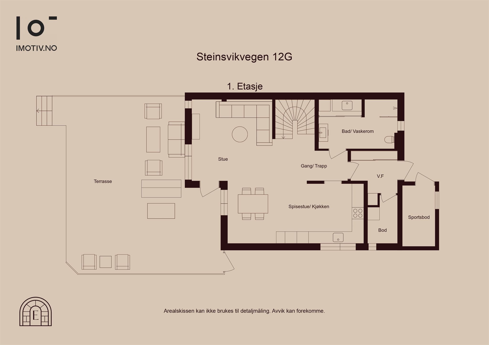 - Planløsning - 1. etasje -