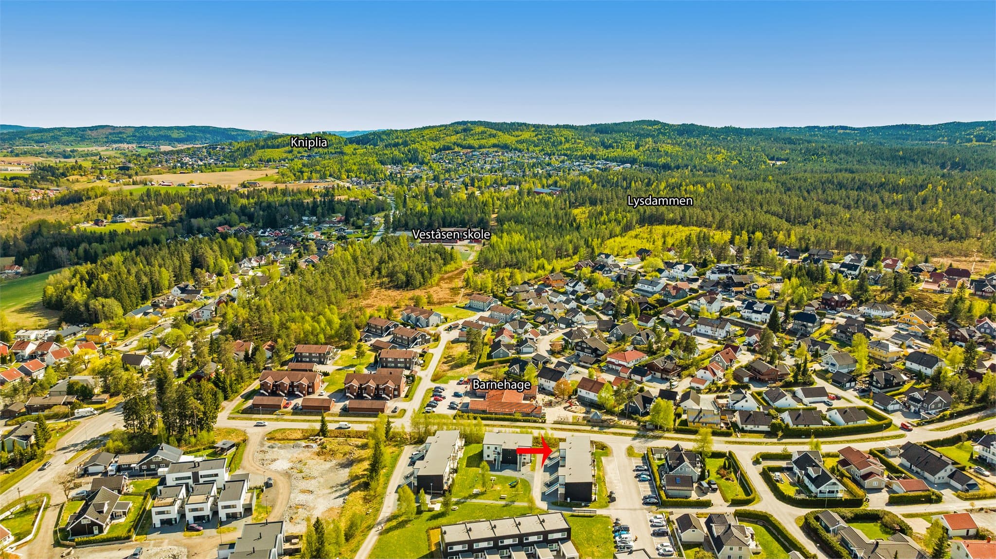 Kniplia skisenter og Lysdammen gir rom for kortreiste hverdagsopplevelser.