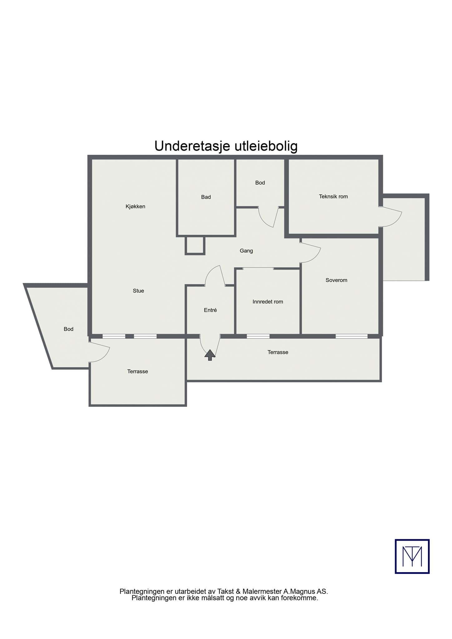 Plantegning underetasje.