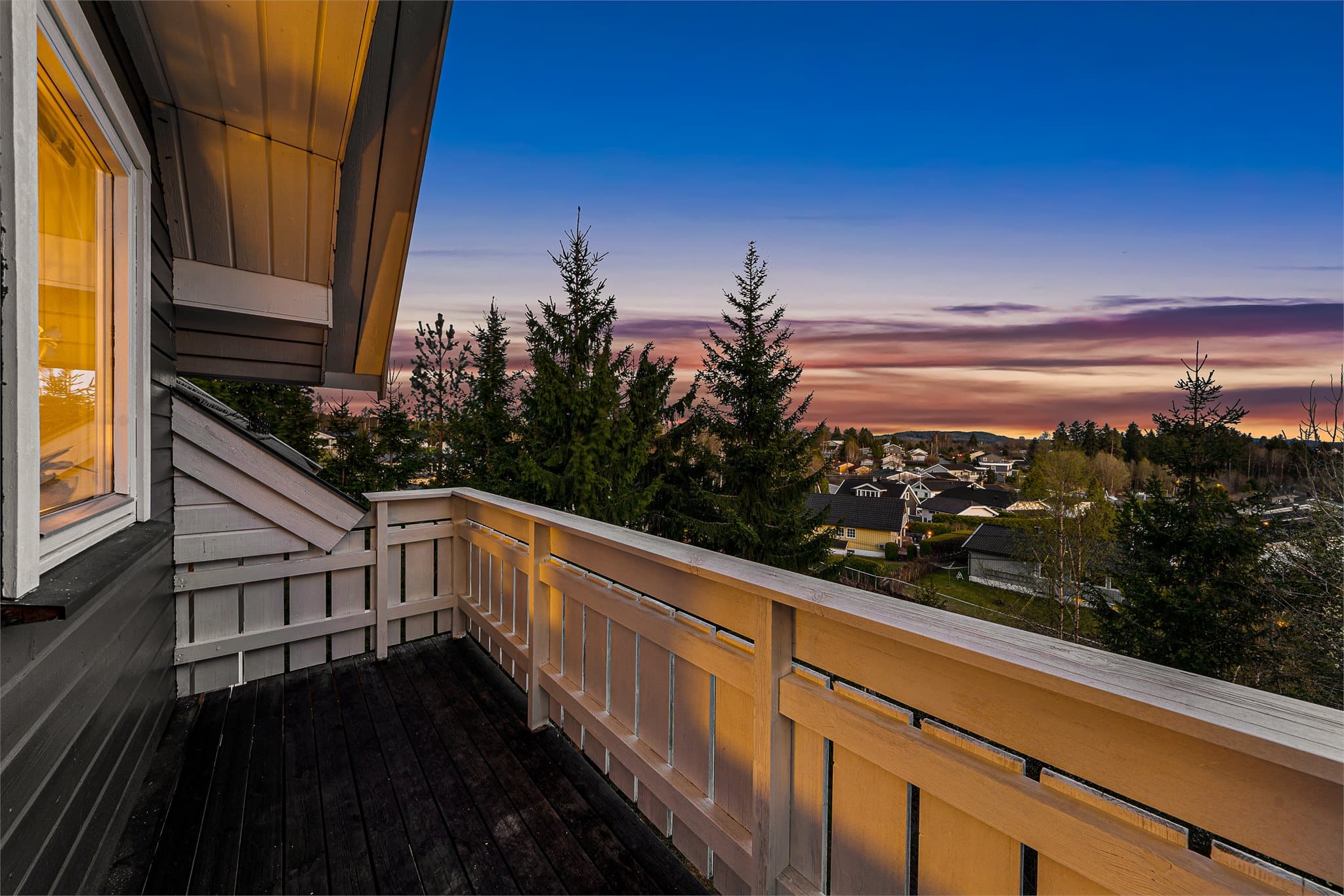 Fantastisk utsikt fra balkongen.