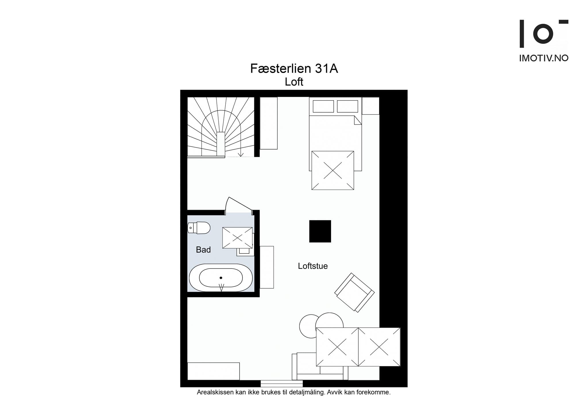 - Planløsning loftsetasje -