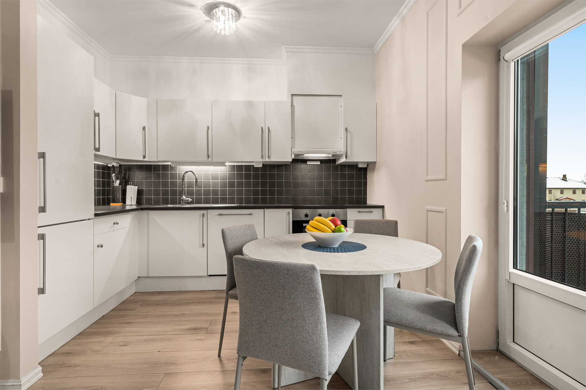 God plass til spisebord.