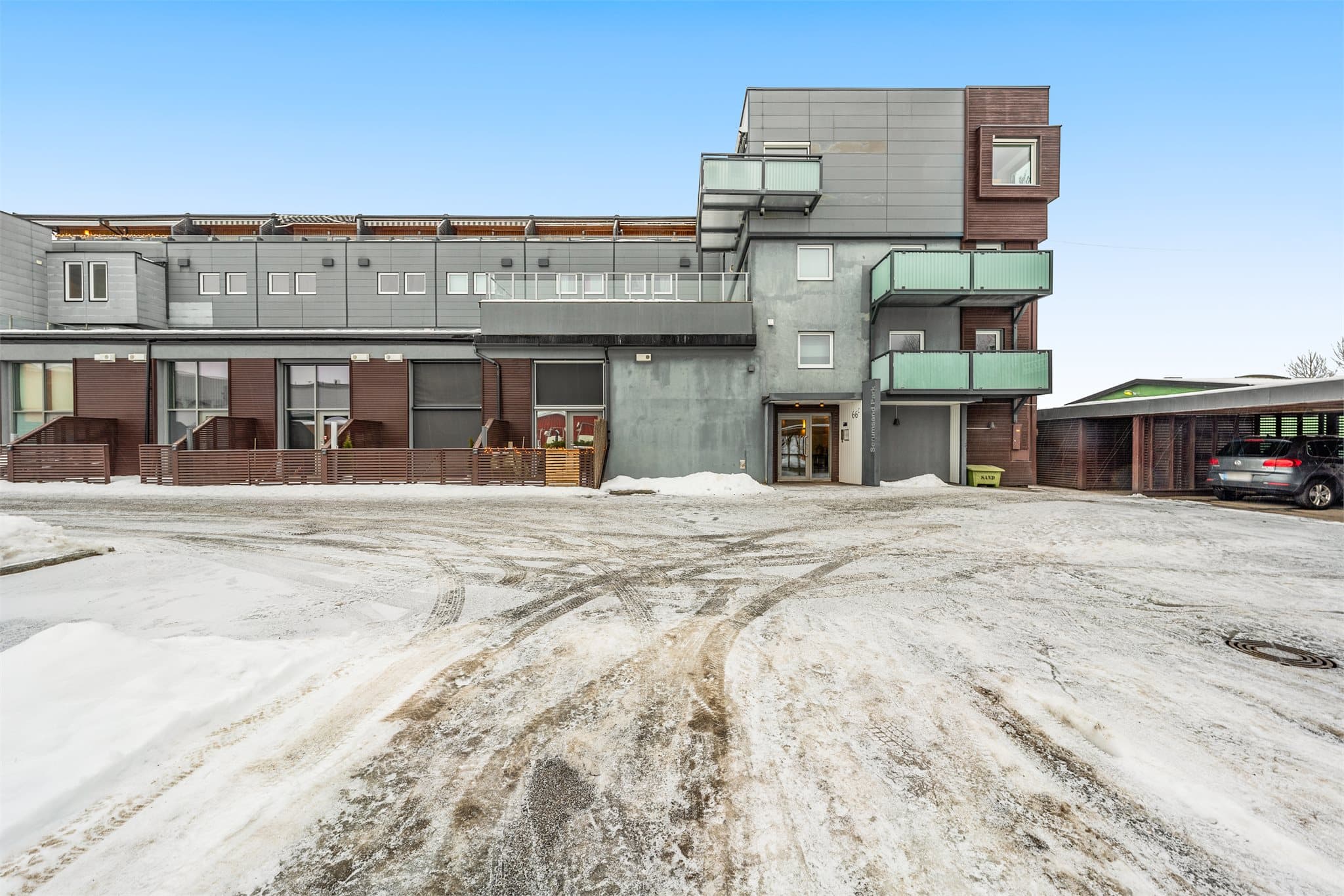 Sameiet består av både leiligheter og næringsseksjoner.