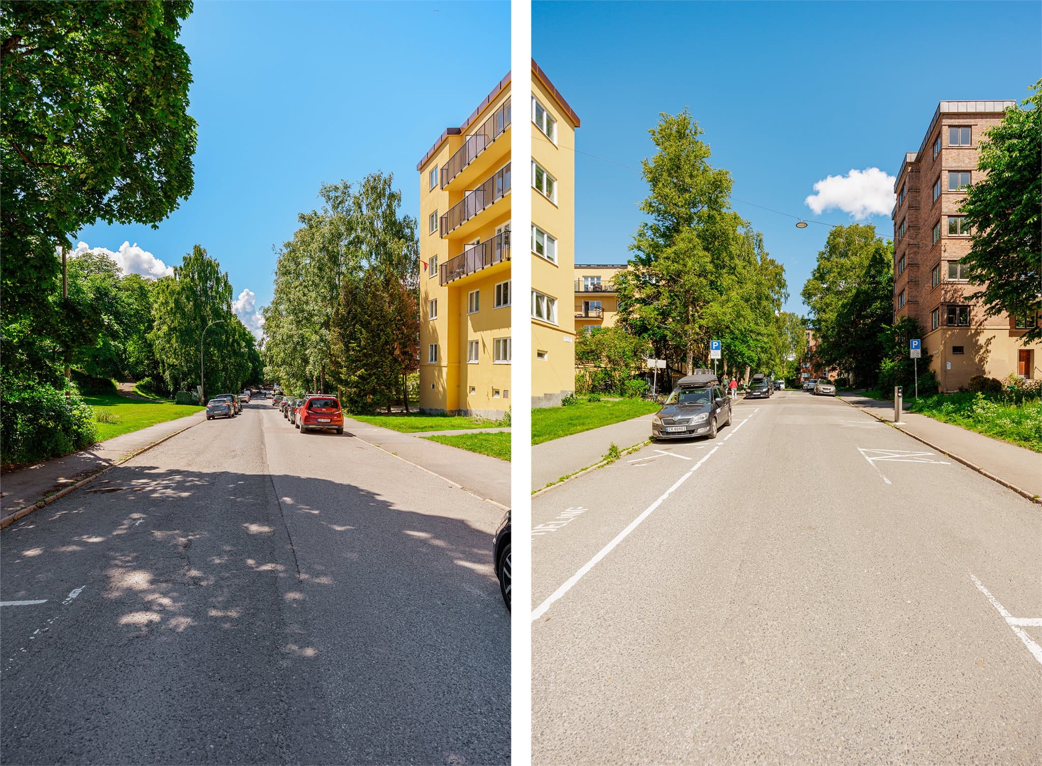Det er beboerparkering tilgjengelig rett utenfor. Med beboerparkeringstillatelse kan man parkere hele døgnet.