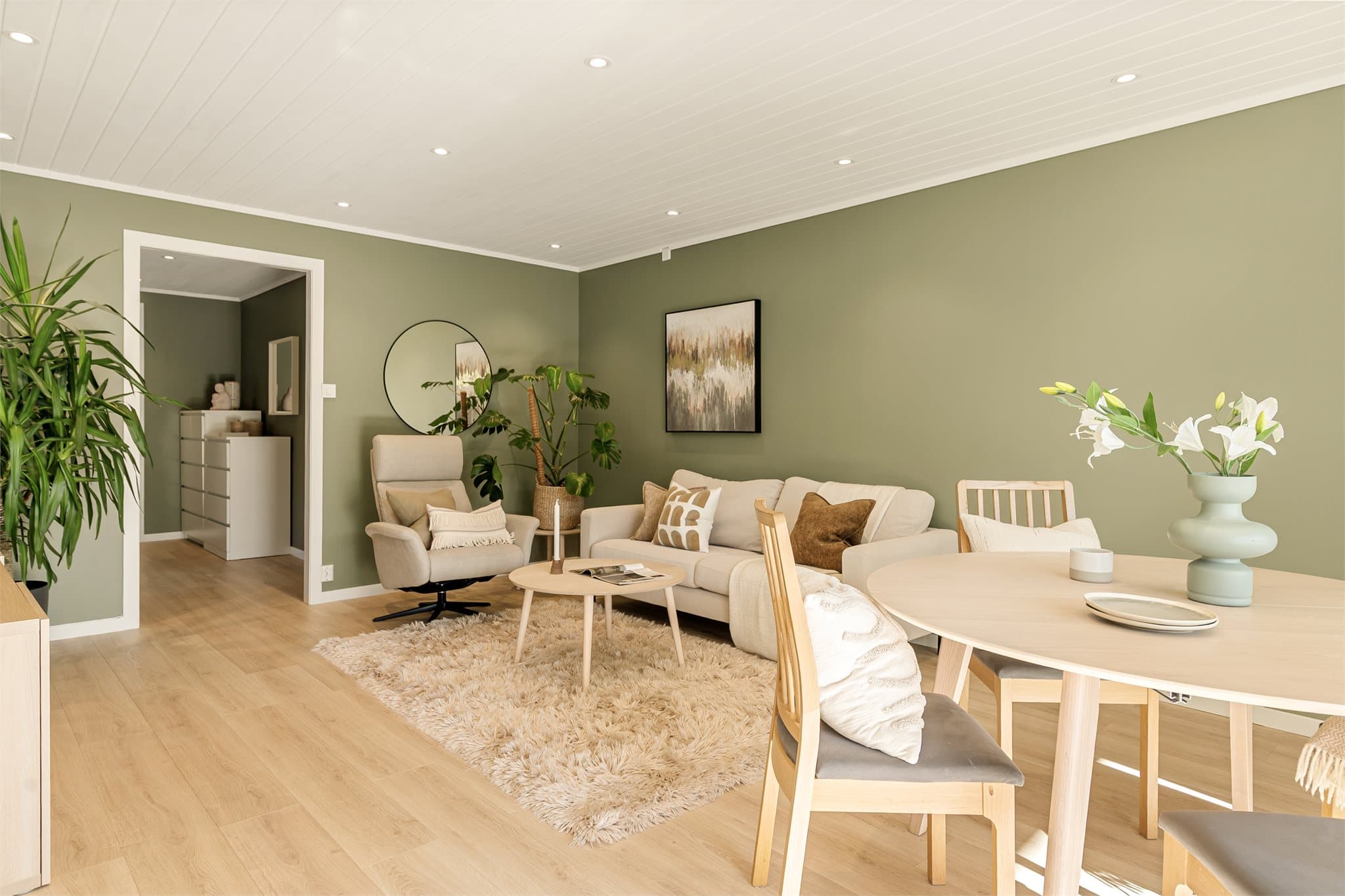 - Downlights i stue og gang er montert i 2024 -