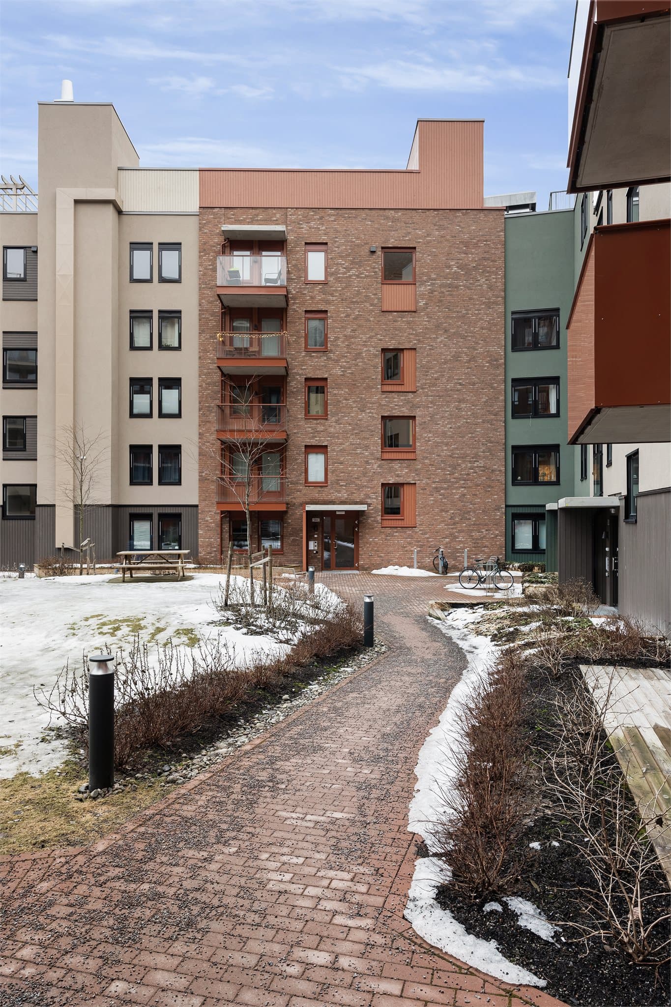 De hyggelige fellesområdene er designet for å skape et levende og trygt nabolag.