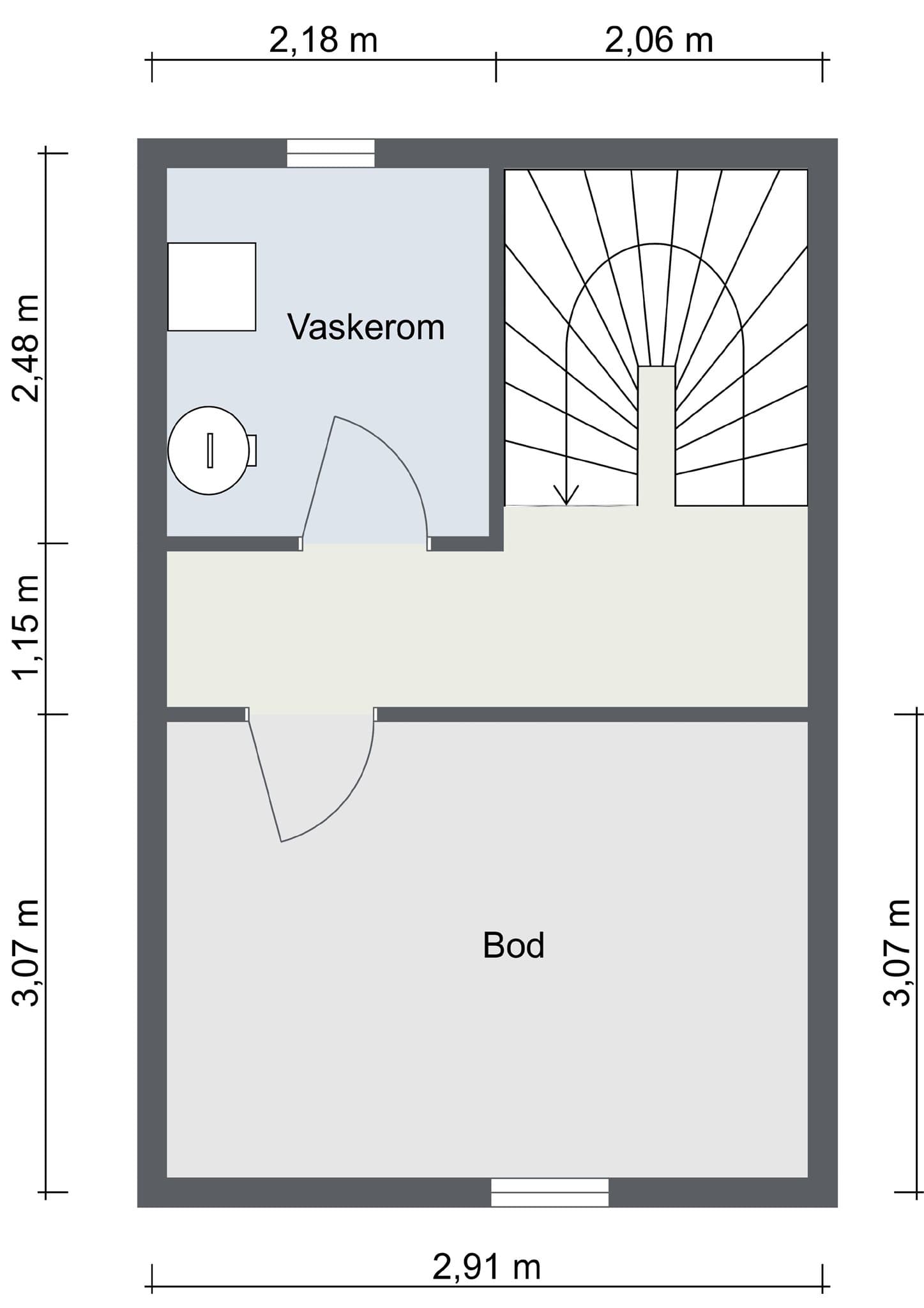 Plantegning kjeller.