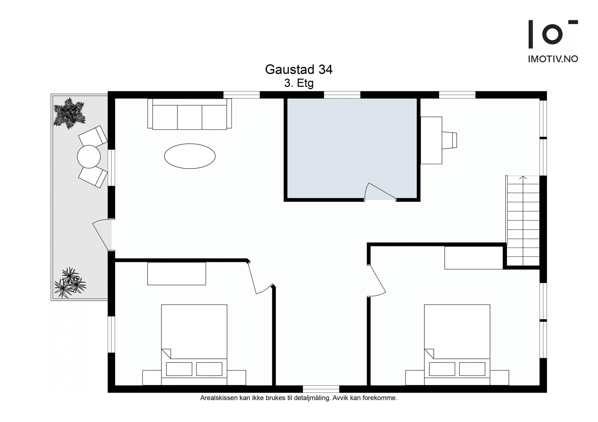 - Planløsning loftsetasje -