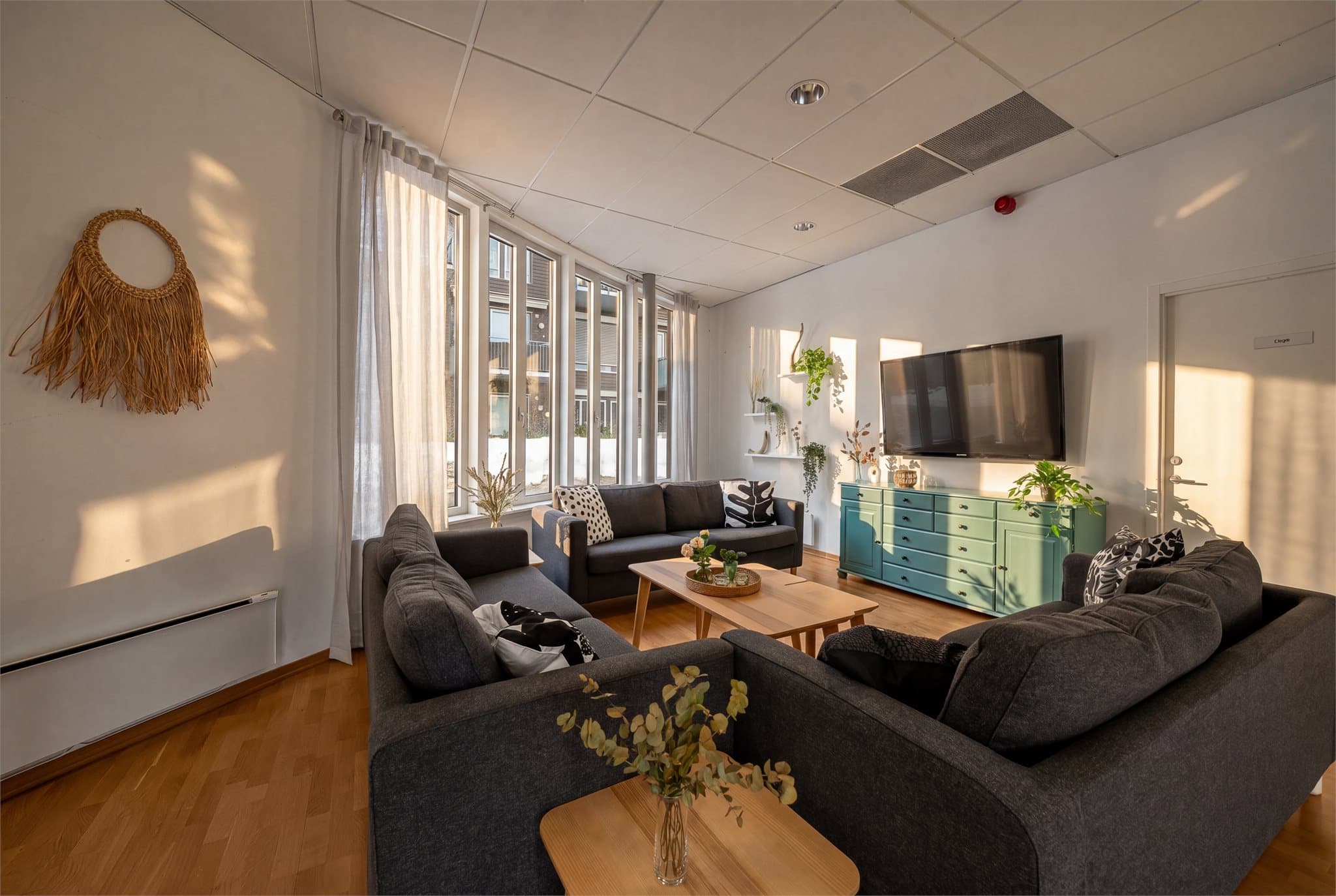 Fellesrom som kan benyttes av beboerne.
