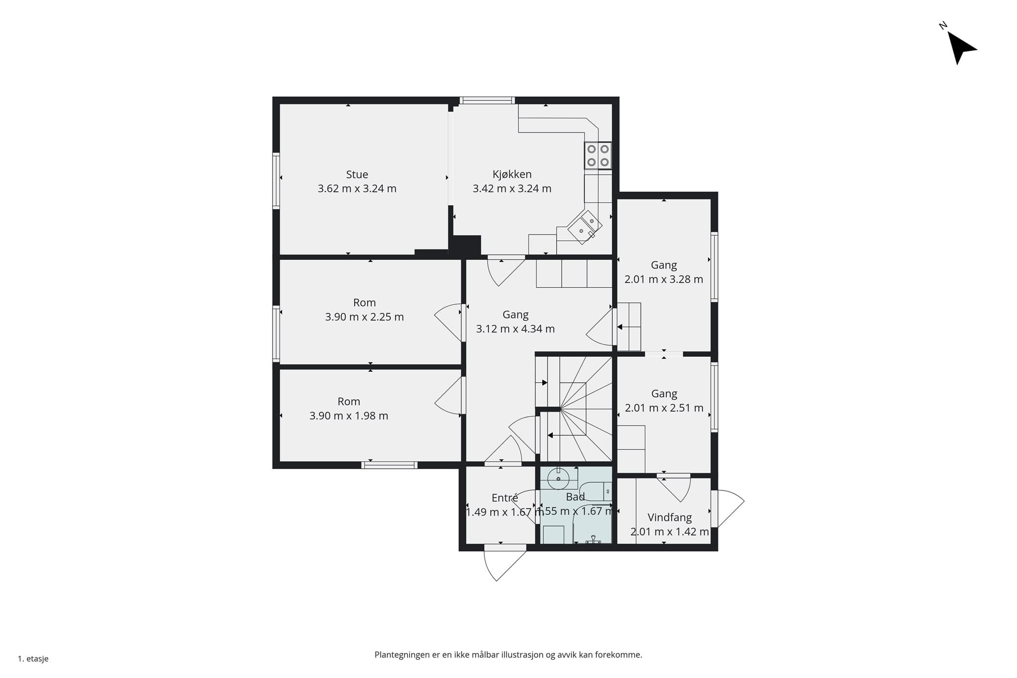 Plantegning 1.etasje.