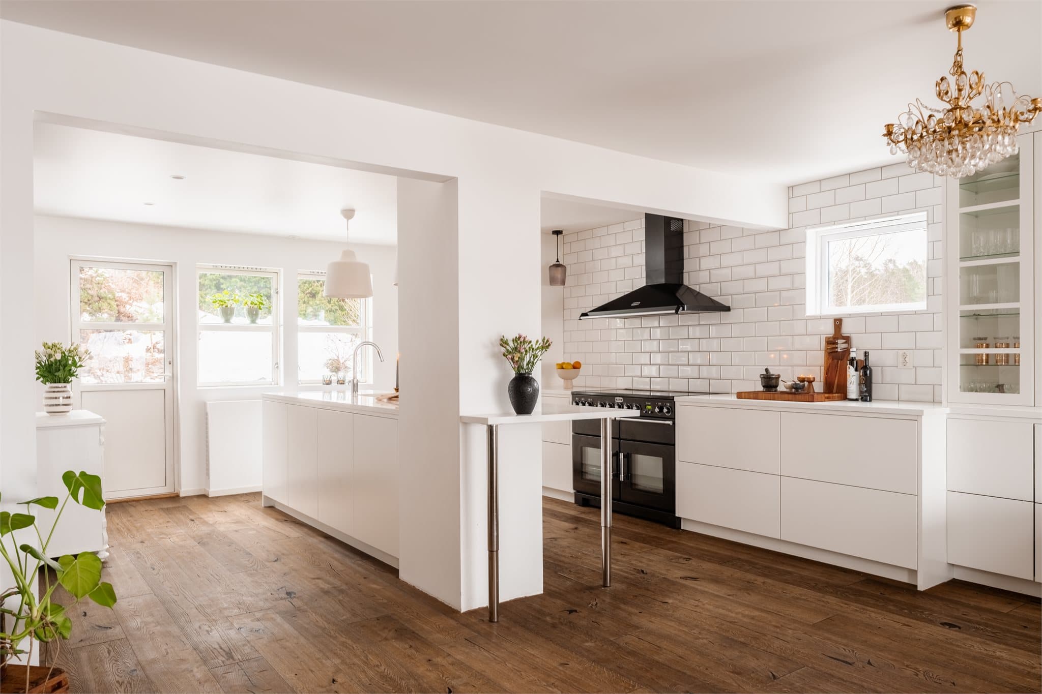 Kjøkkenet fra Drømmekjøkkenet ble installert i 2018 og har en moderne utforming.