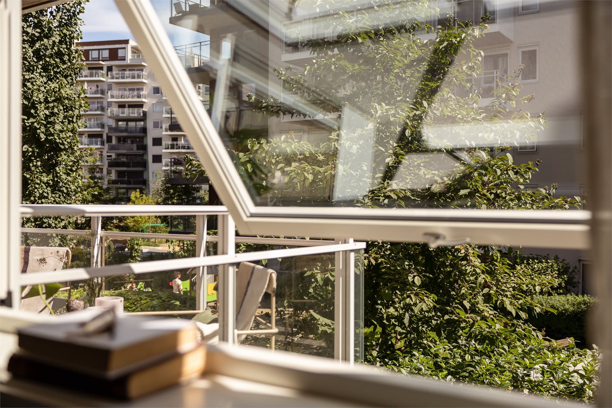 Rommet vender mot stille og rolig fellesareal.