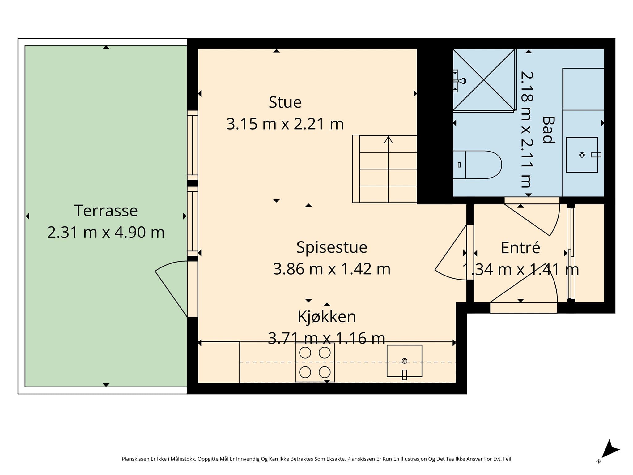 Plantegning 1.etasje.