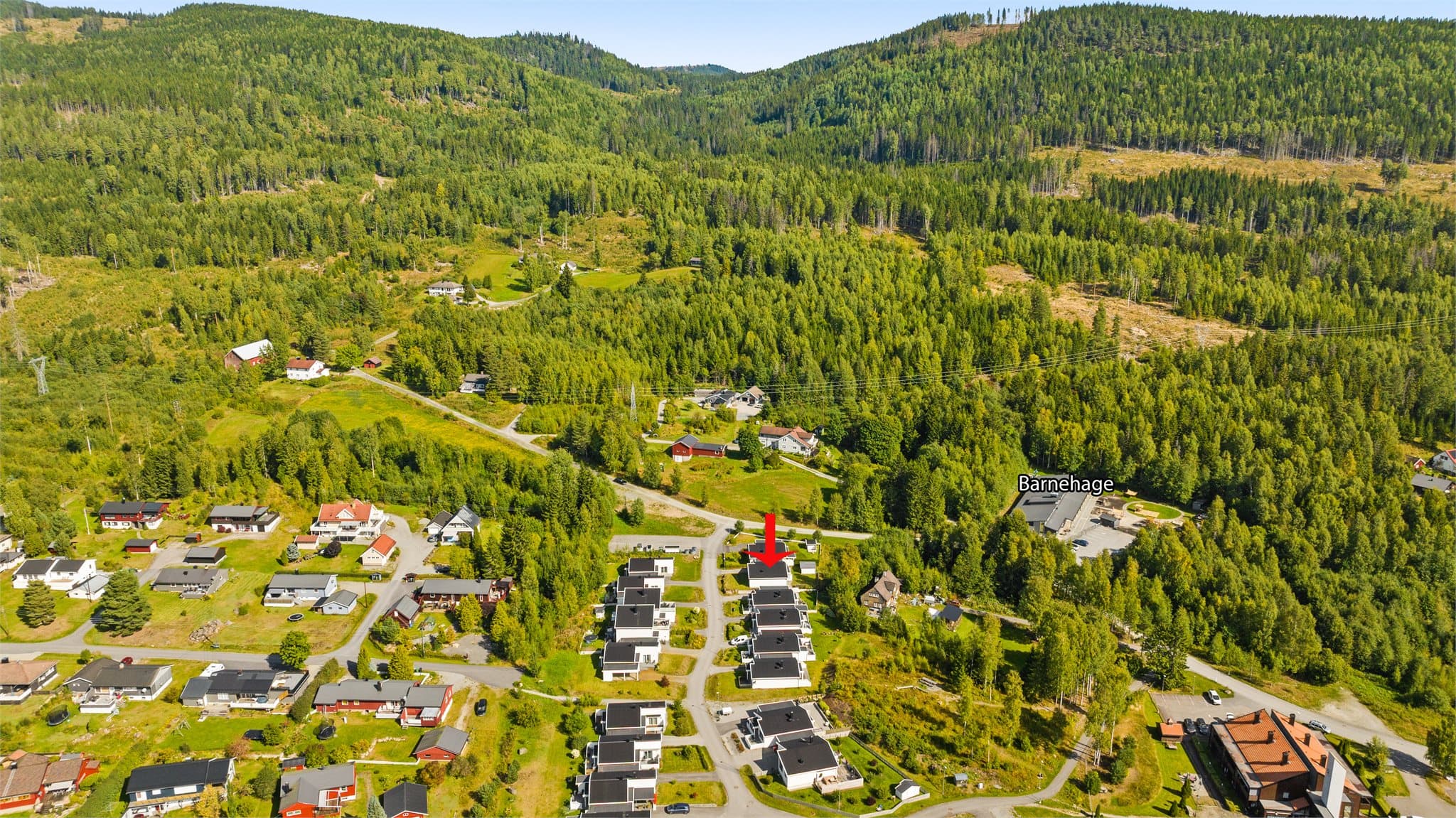 Her bor man midt i Hurdal med naturskjønne omgivelser og flotte turmuligheter