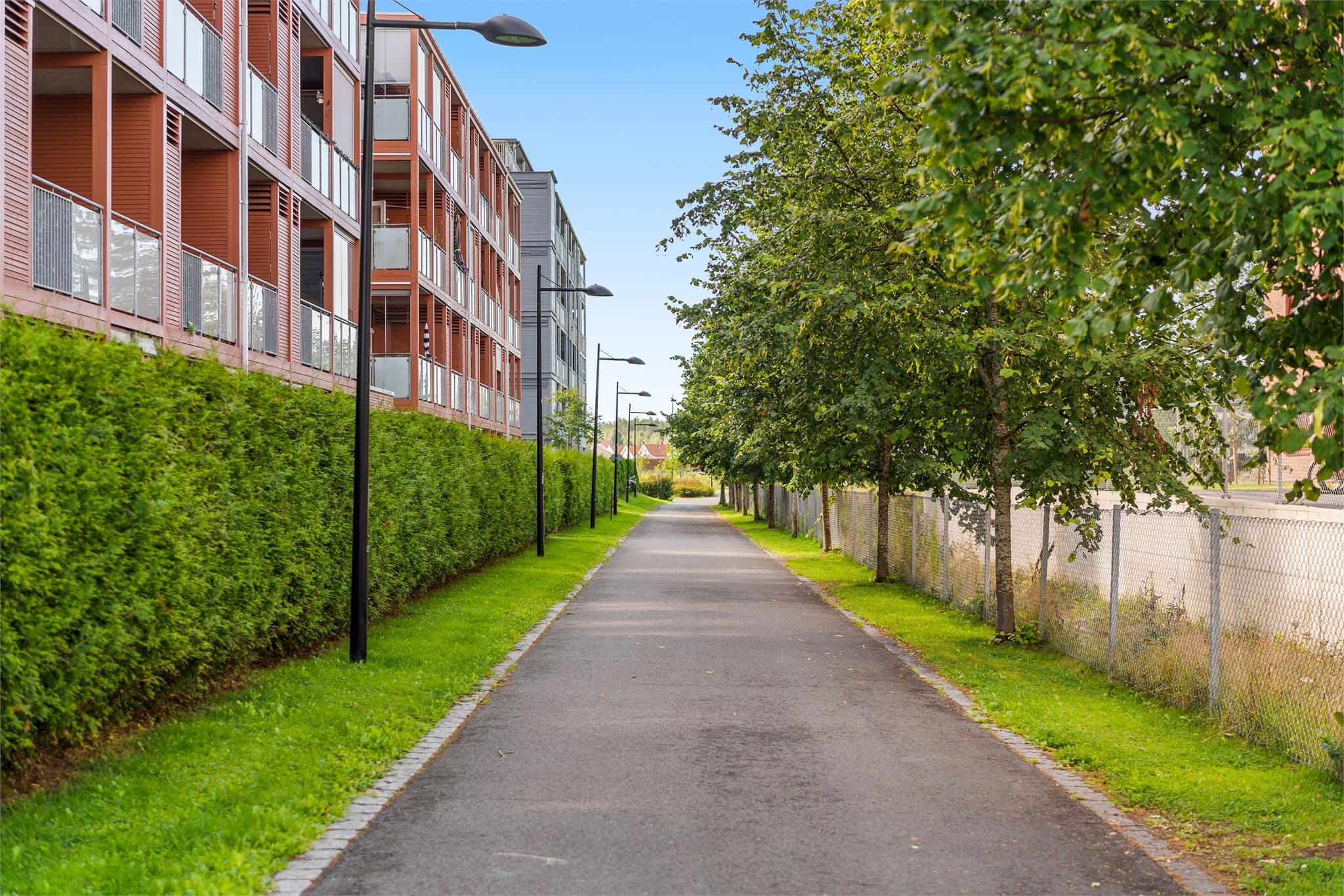 Gangvei og kort vei til Jessheim sentrum