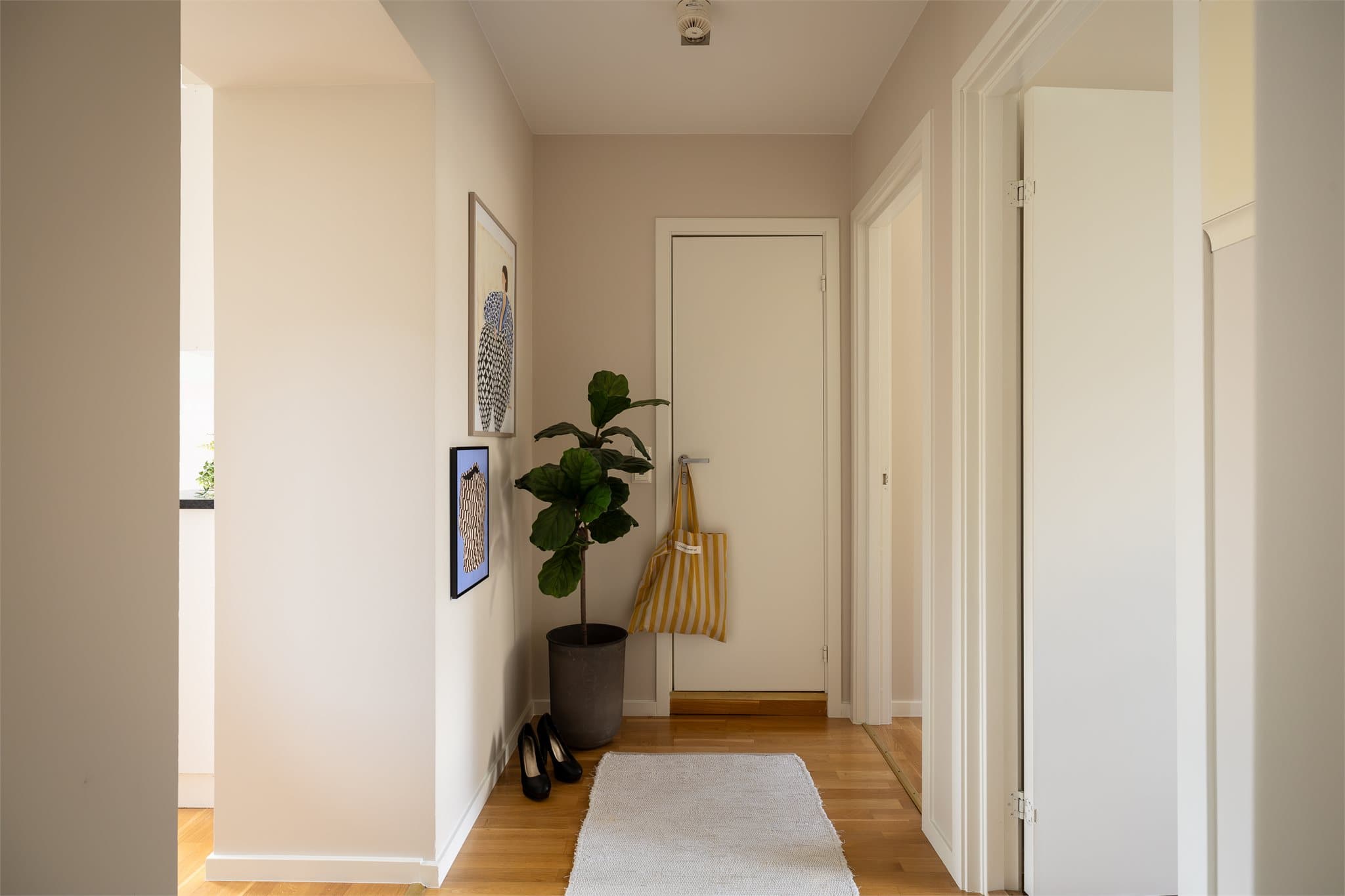 Innbydende entrè med god plass til oppheng.