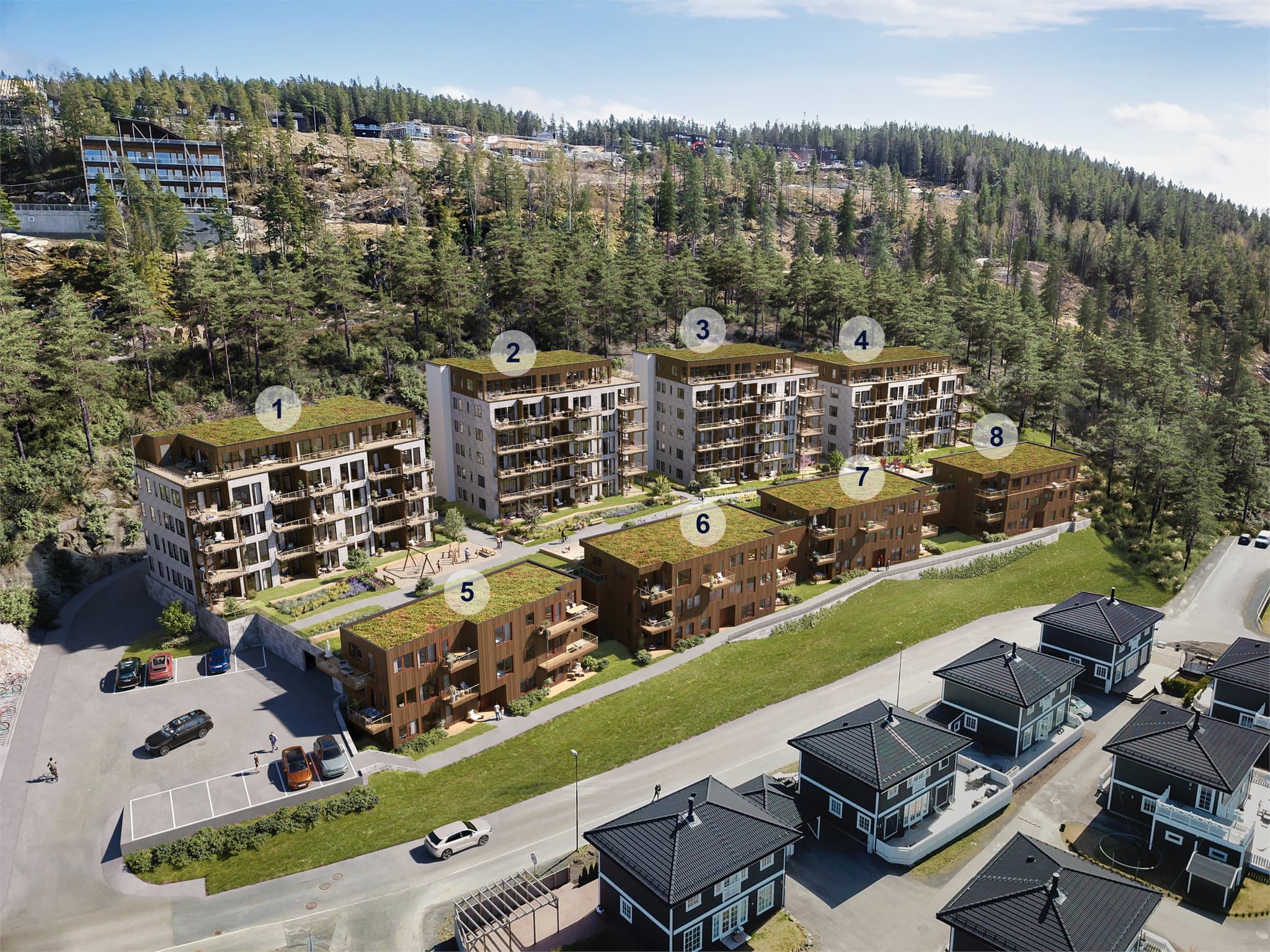 Boligene ligger i et nytt attraktivt boligområde på Løkenåsen i Fetsund. Løkenåsen har fantastisk utsikt og ligger 10 kilometer fra Lillestrøm sentrum, i umiddelbar nærhet til Fetmarka.