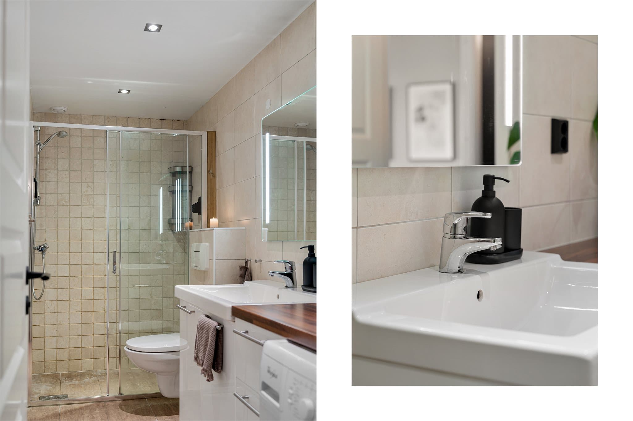 - Badet måler 4,7m² -