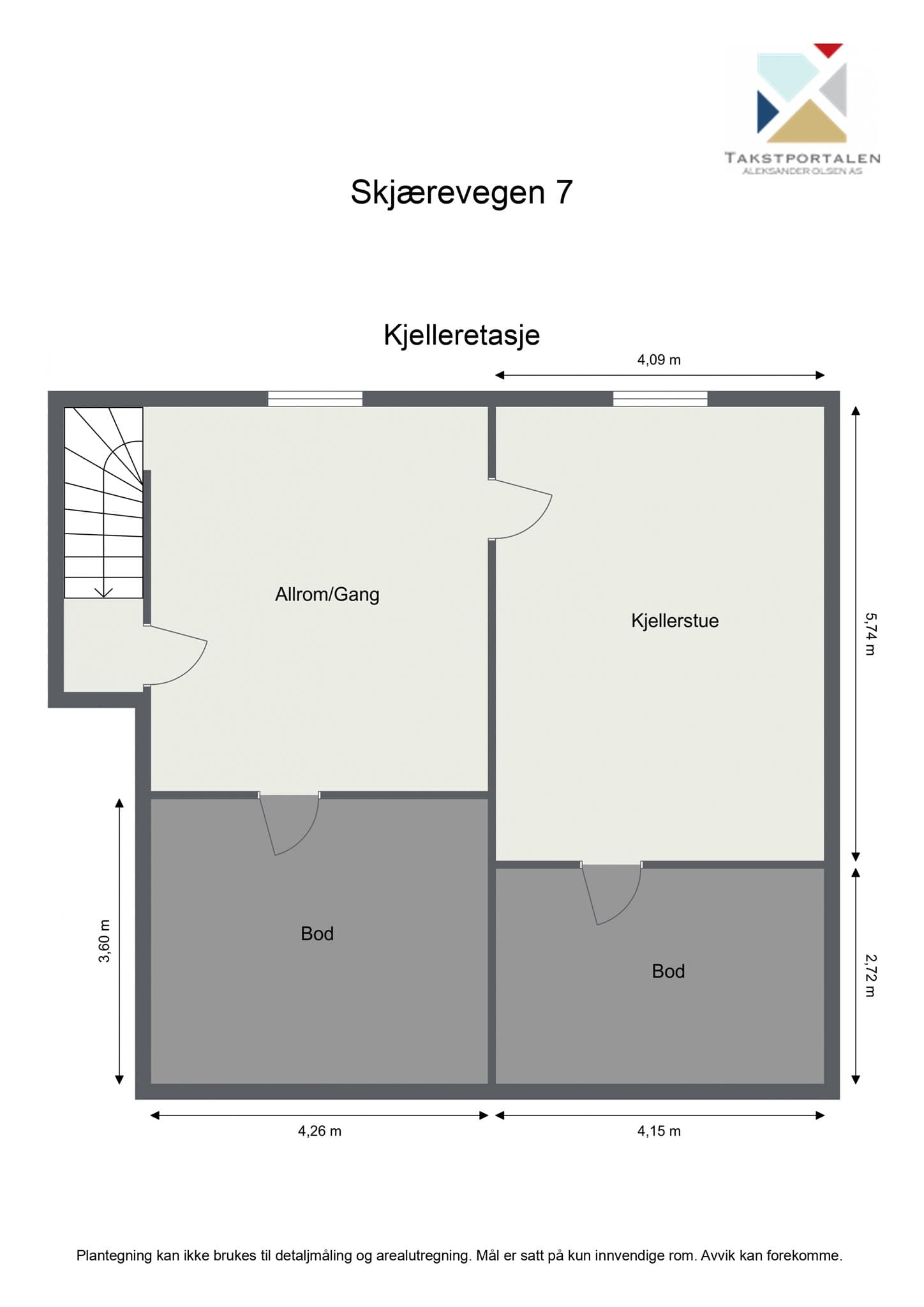 Plantegning kjeller.