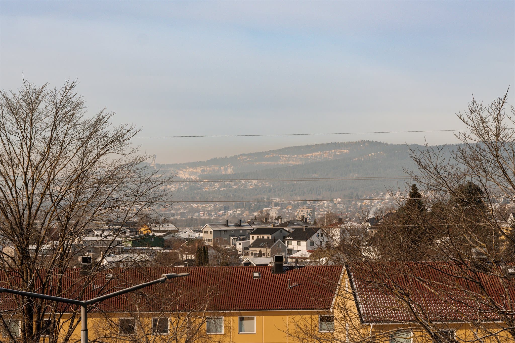 Utsikt fra balkongen.