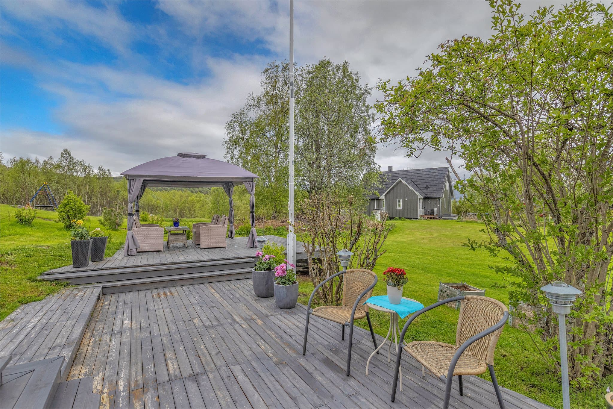 Fine muligheter for hyggelige sammenkomster med familie og venner