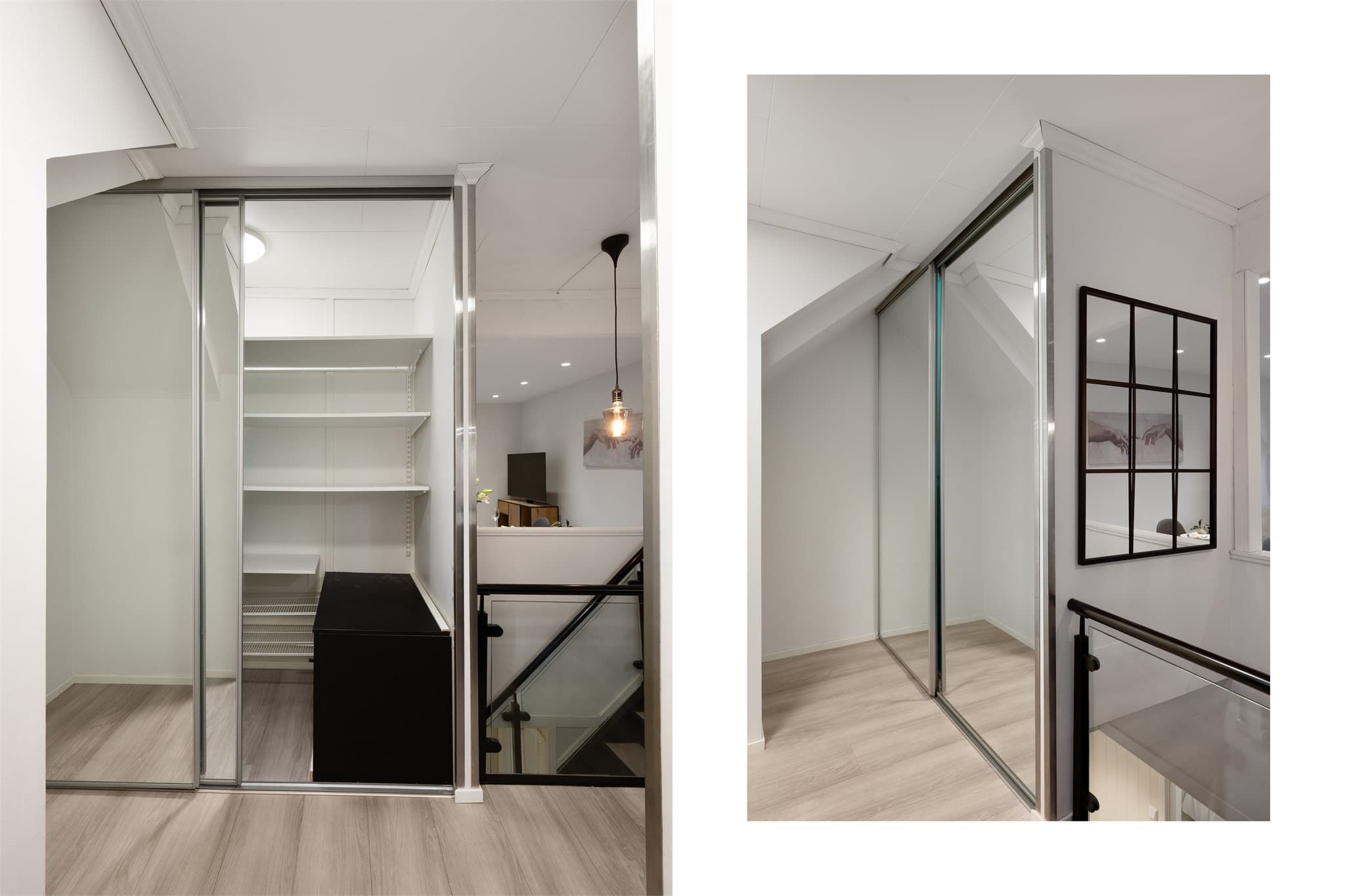 - Entréen har speilskyvedørsgarderobe og gulvvarme -