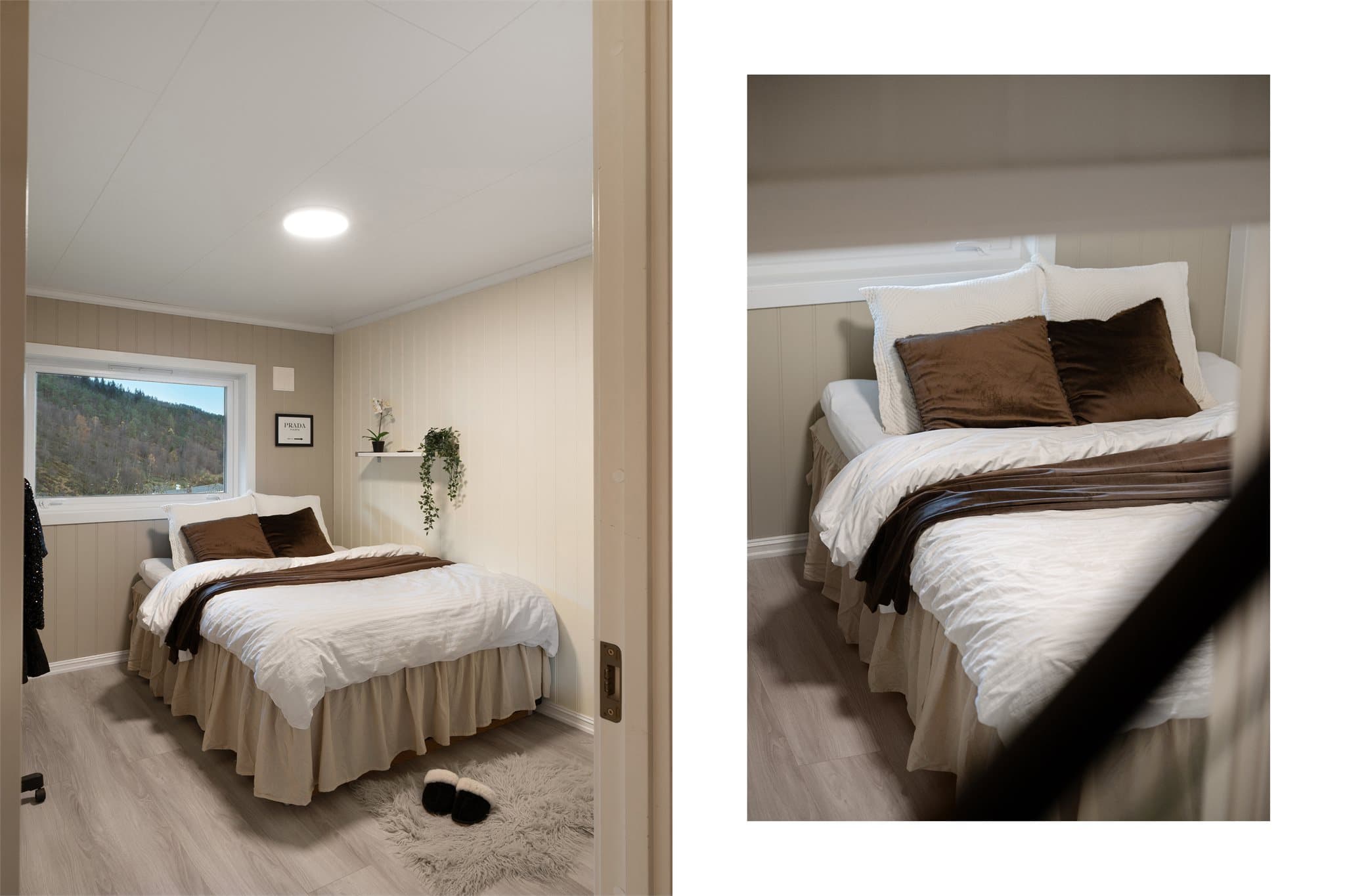 - Soverommet måler 9,6 m² -