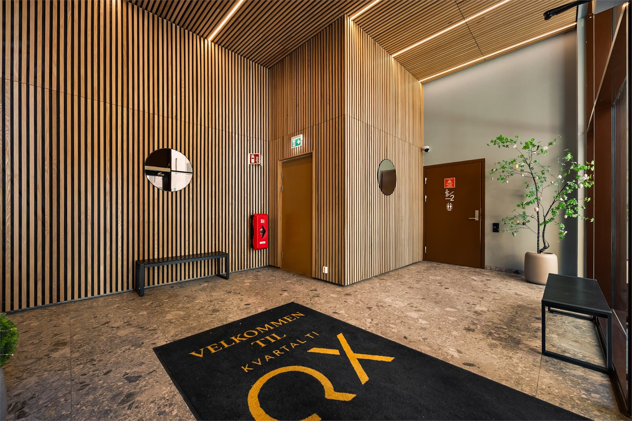 Sameiet har et pent og innbydende fellesområde.