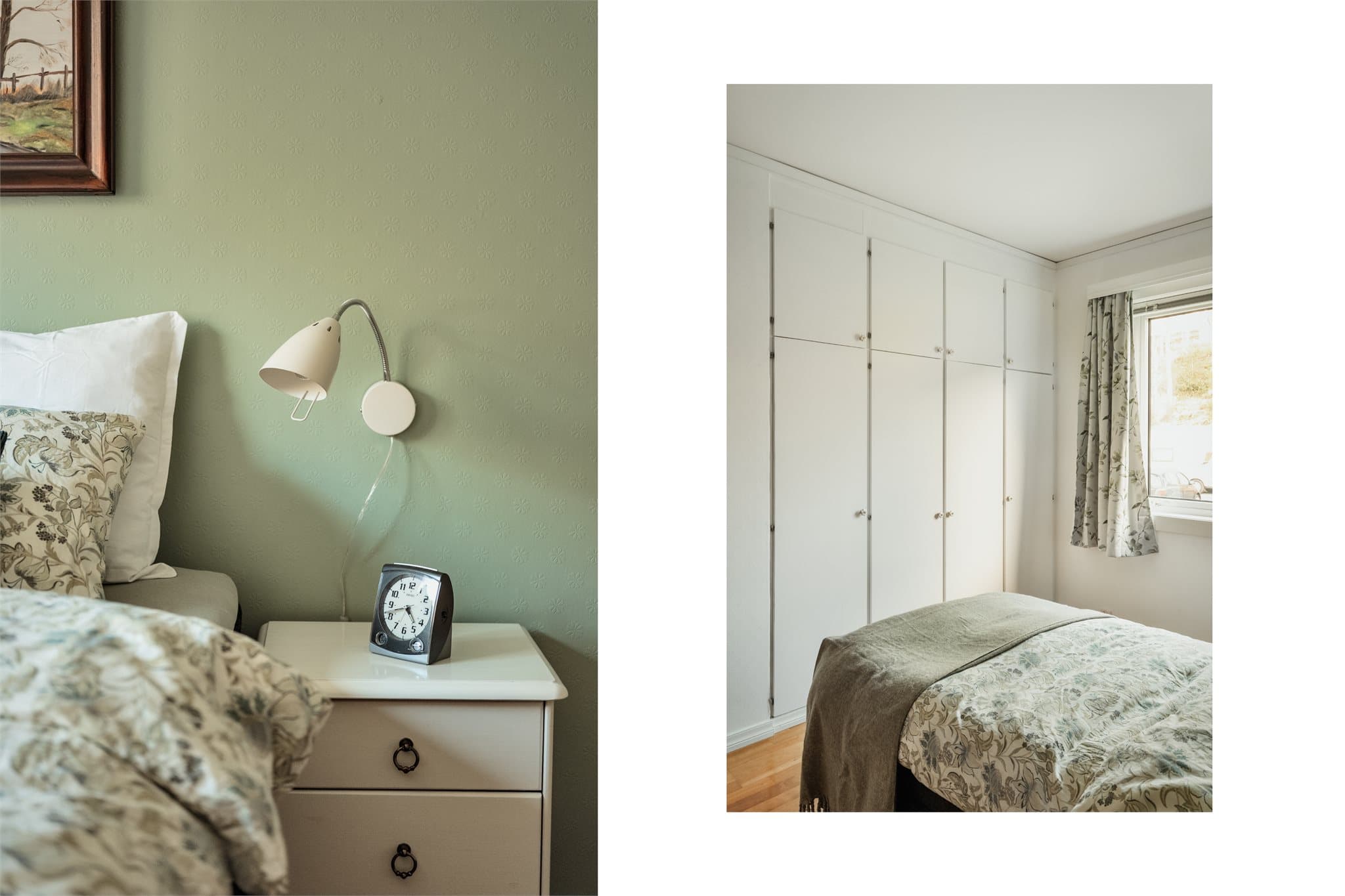 - Innebygget garderobeløsning gir godt med lagringsplass -