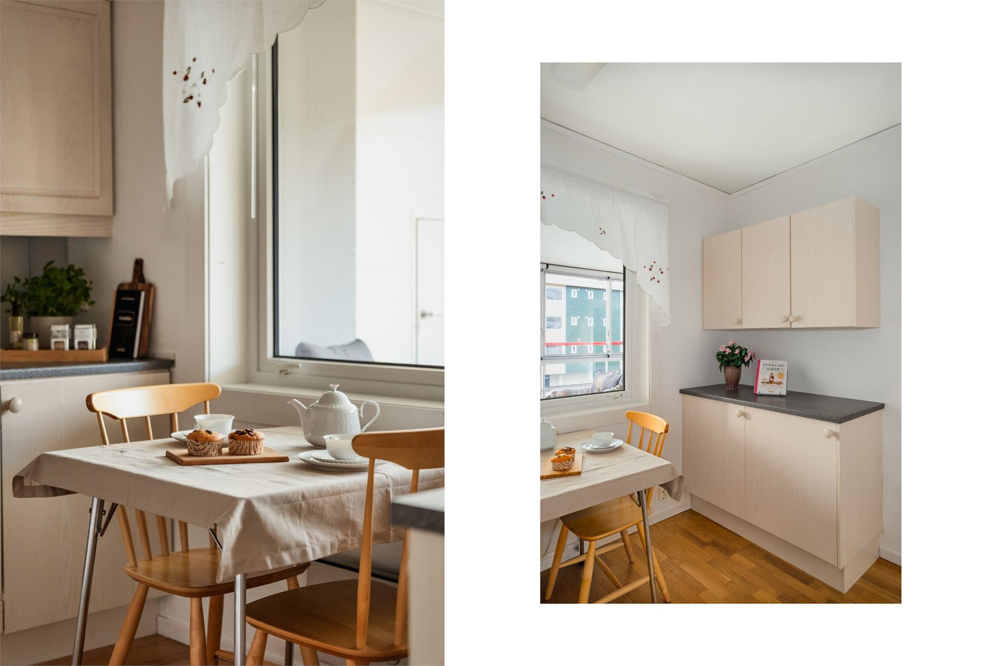 - Plass til et hyggelig frokostbord på kjøkkenet -