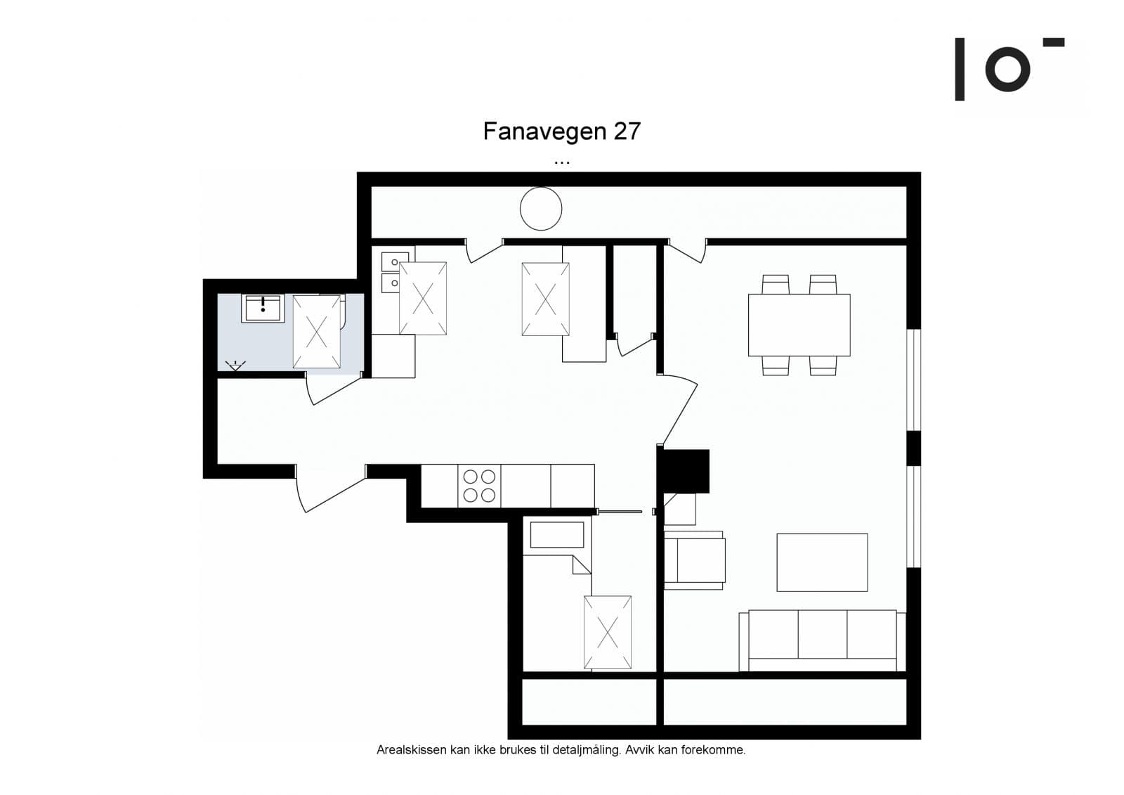 Seksjonen har i følge selger i tillegg en ekstern bod som ligger vegg i vegg med rommet innredet som sovealkove.