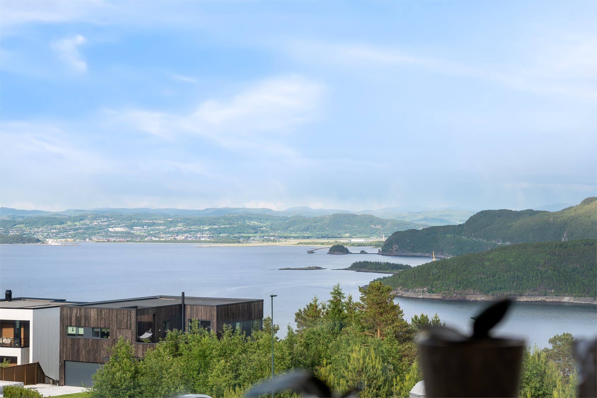 Nydelig utsikt mot Trondheimsfjorden.