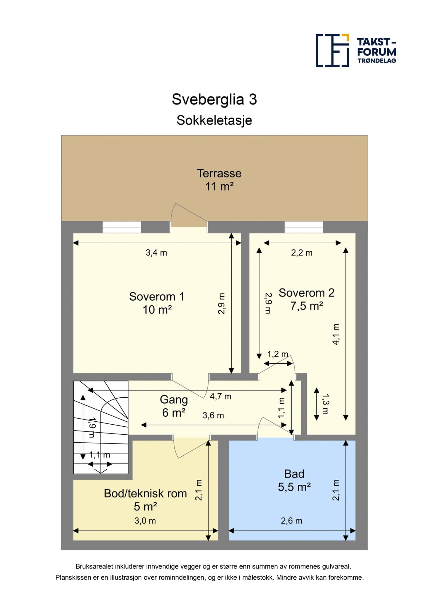 Plantegning - Sokkeletasje