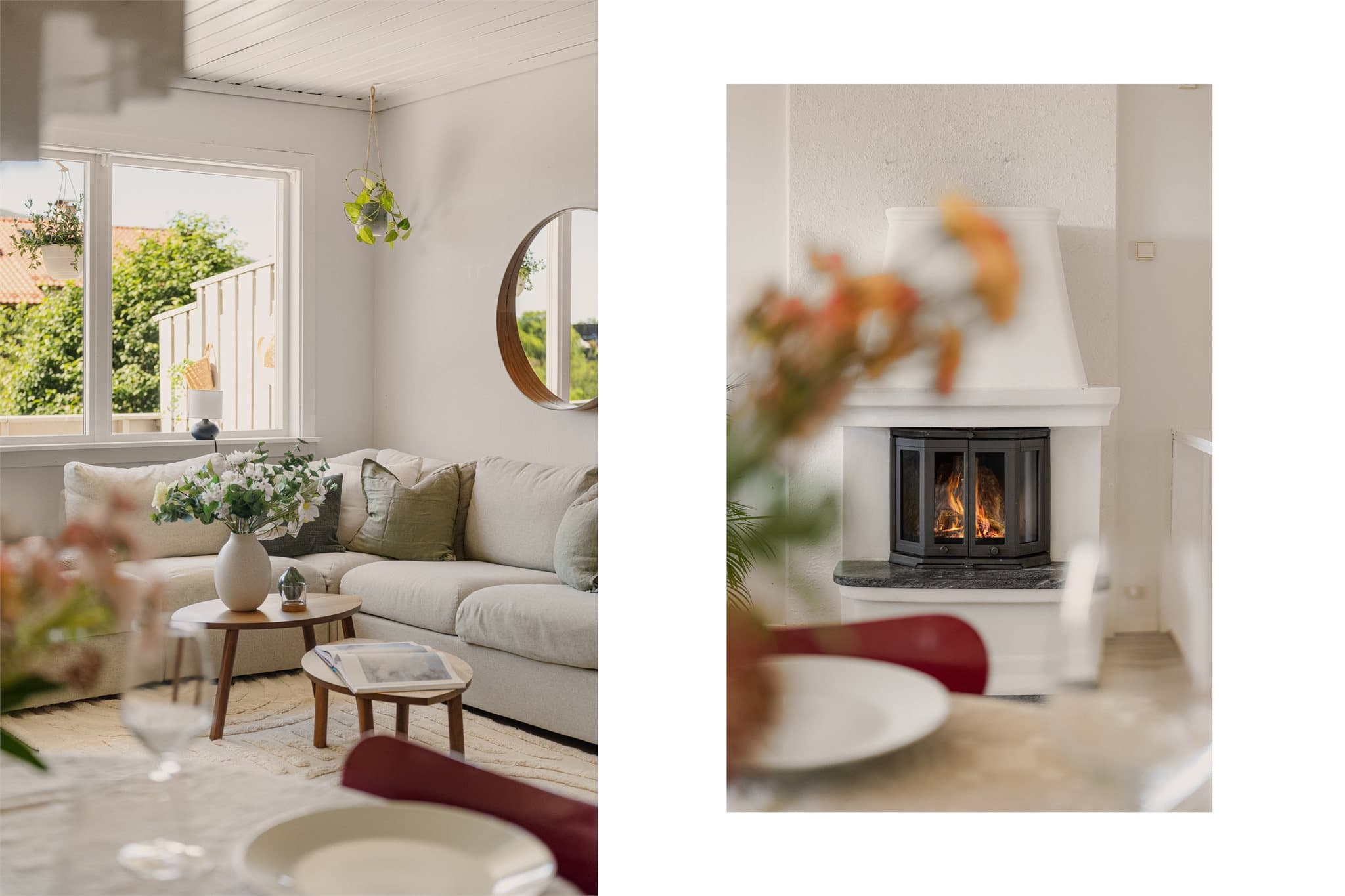 - Boligen har et flott ildsted som bidrar til lavere strømutgifter og ekstra hygge -