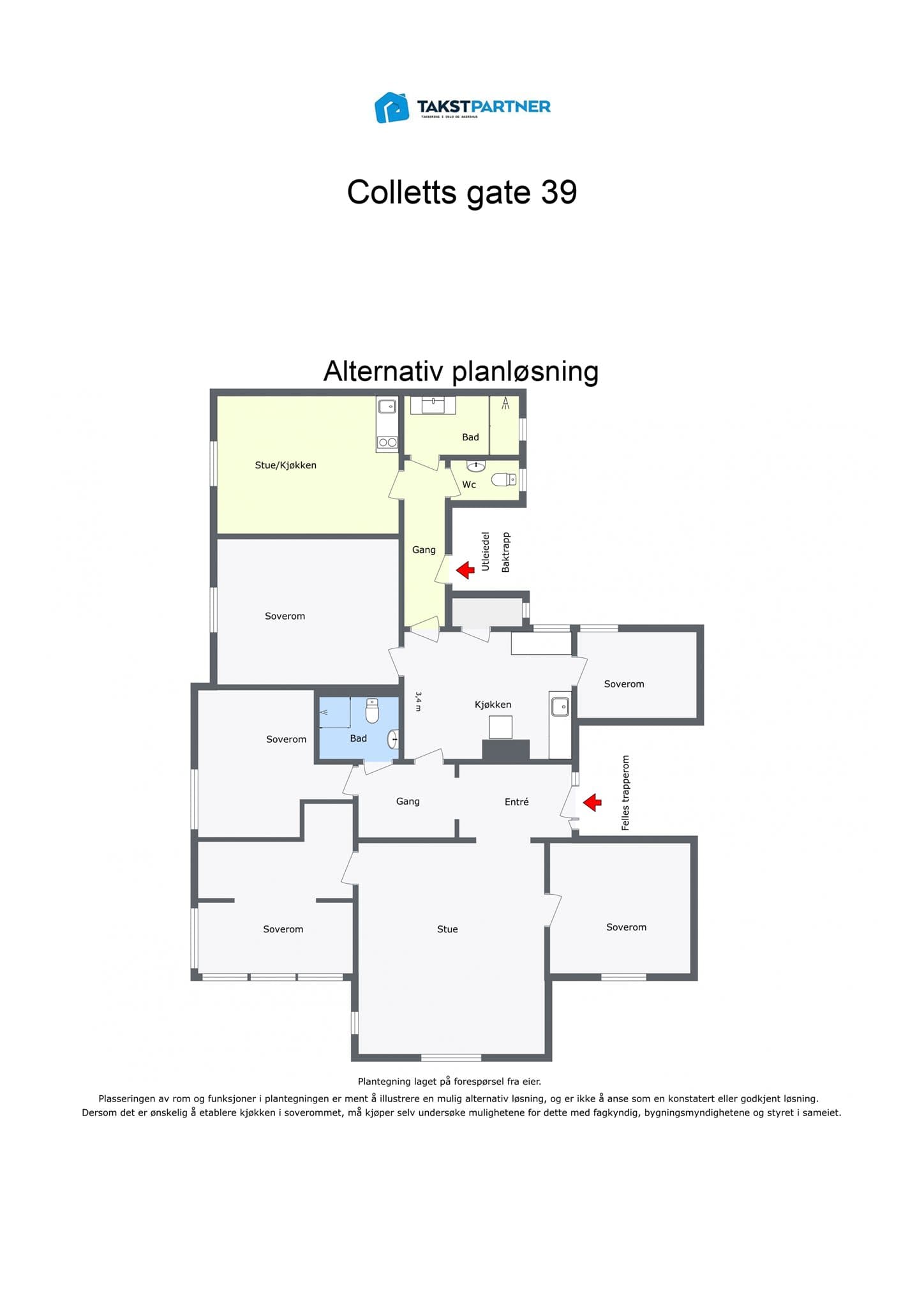 Alternativ planløsning.