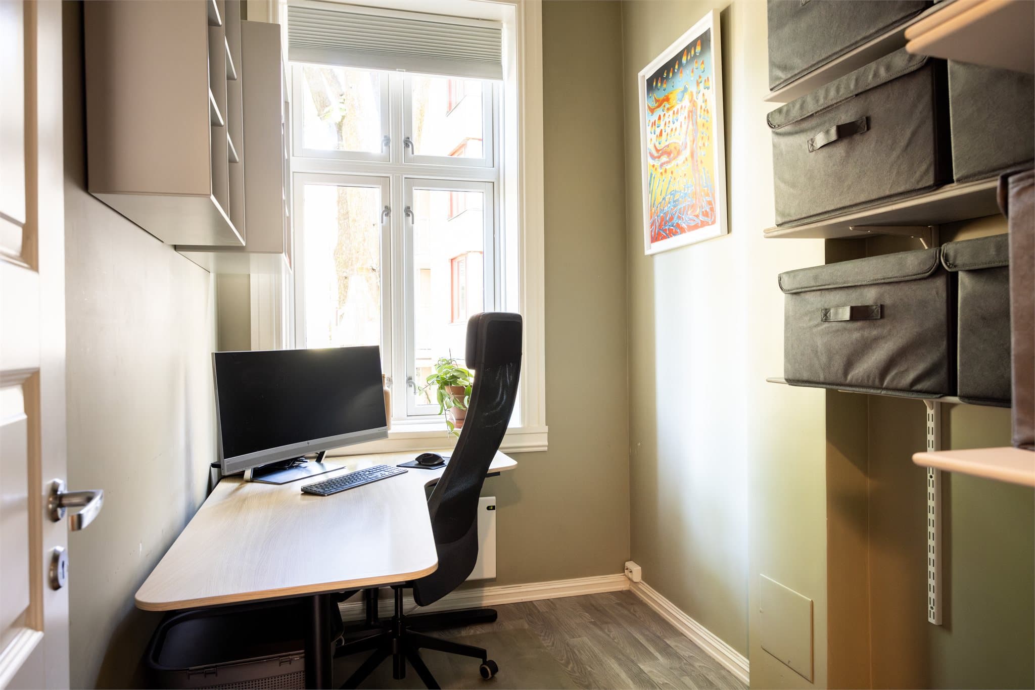 Vendt mot bakgården.