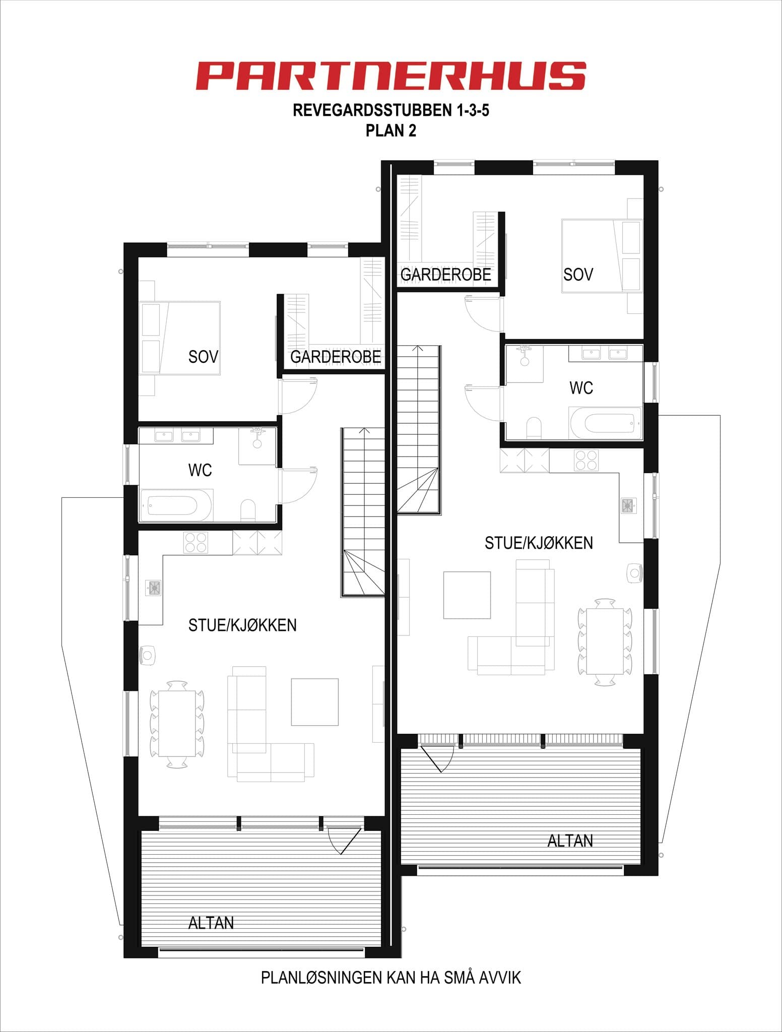 Plantegning 2.etasje (1 soverom og garderobe)