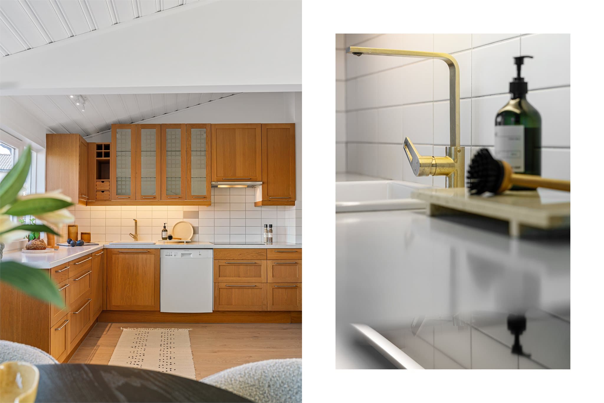 - Oppvaskmaskin, stekeovn, frys-/kjøleskap og platetopp medfølger til glede for ny eier -