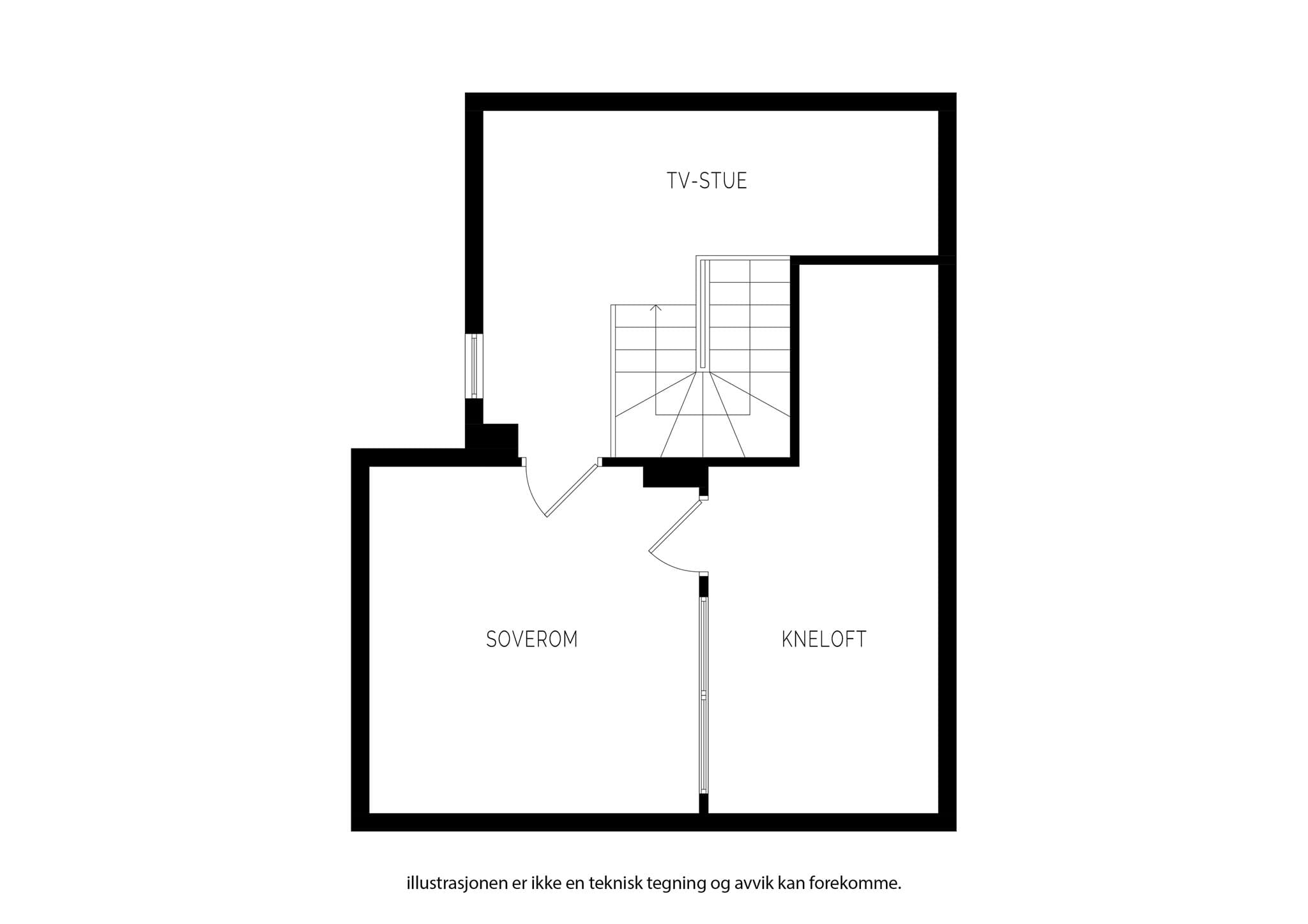 - Planløsning - Loftsetasje -