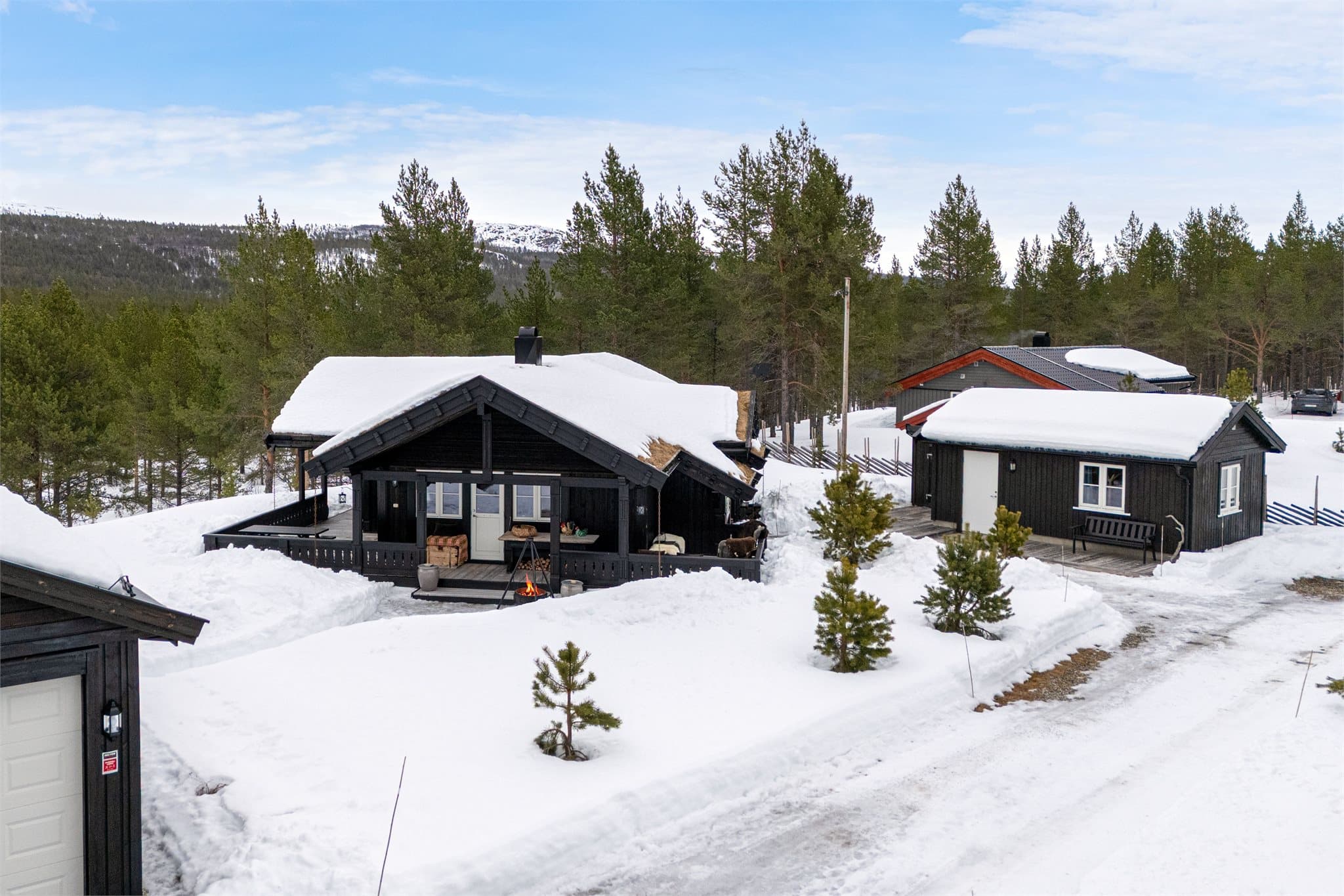 Like ved hytta finner du annekset, perfekt for gjester eller ekstra rom.