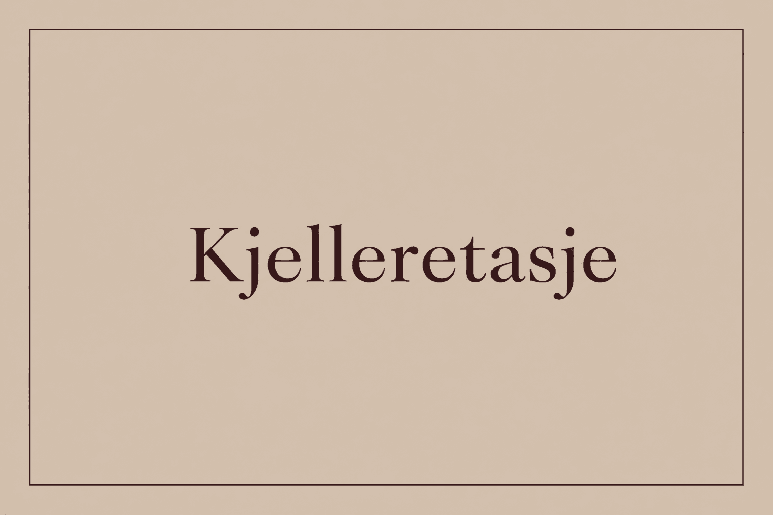 Kjelleretasje
