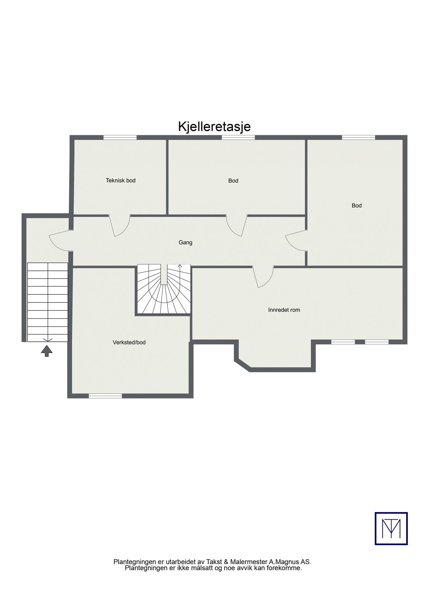 Plantegning- Kjelleretasje