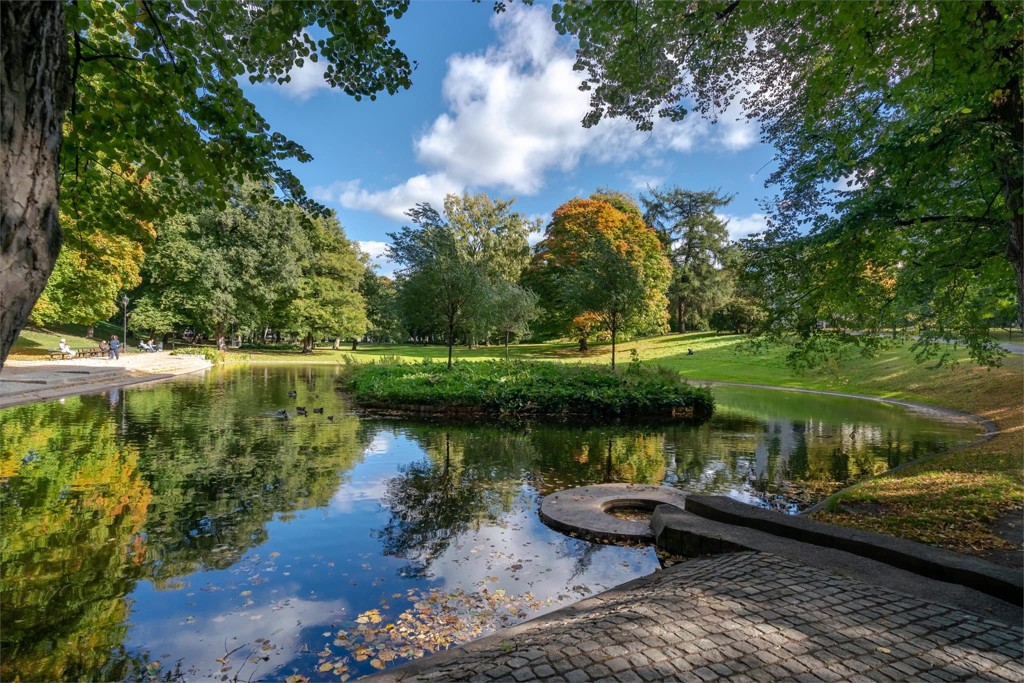 Slottsparken i gåavstand fra boligen