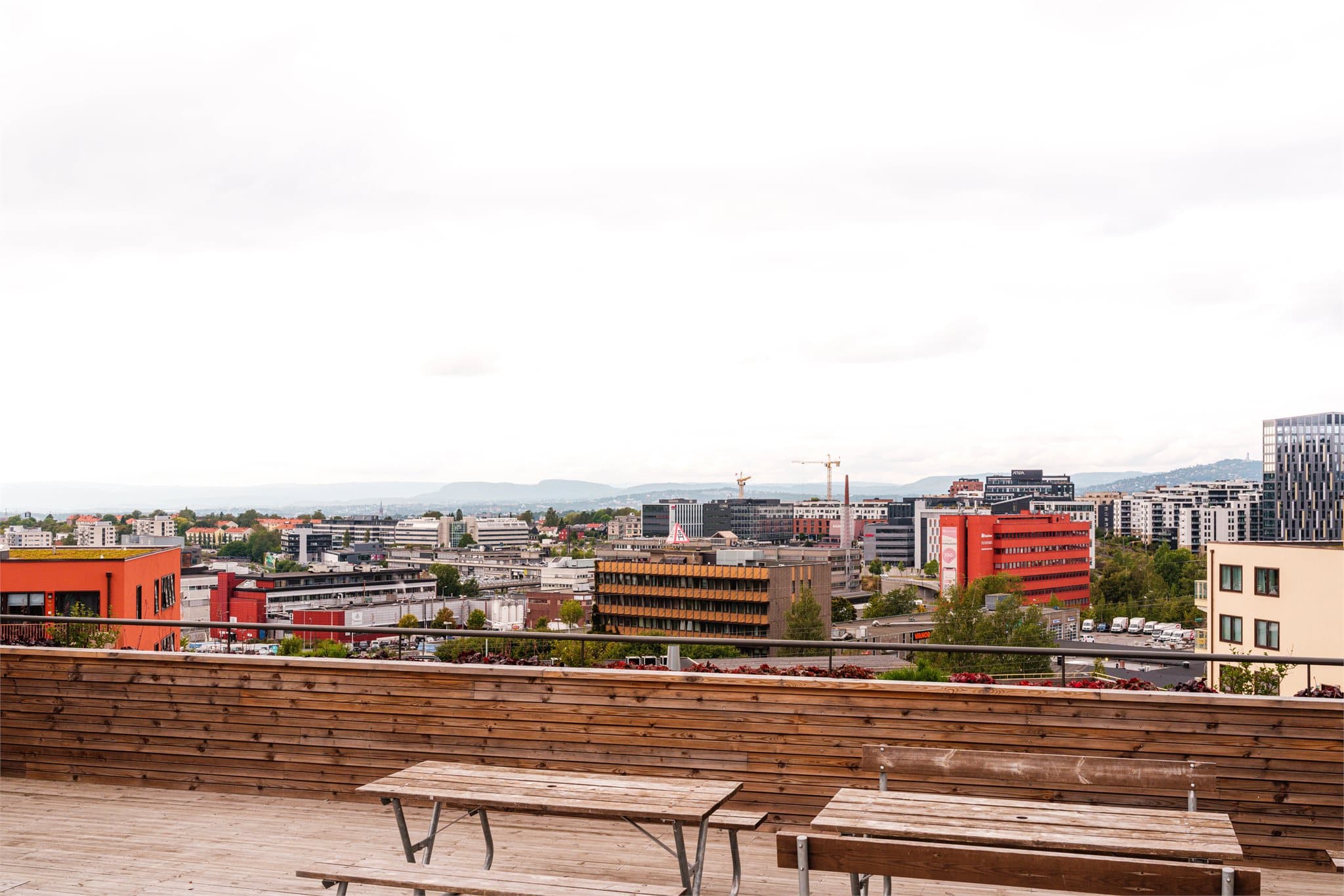 Utsikt fra takterrasen