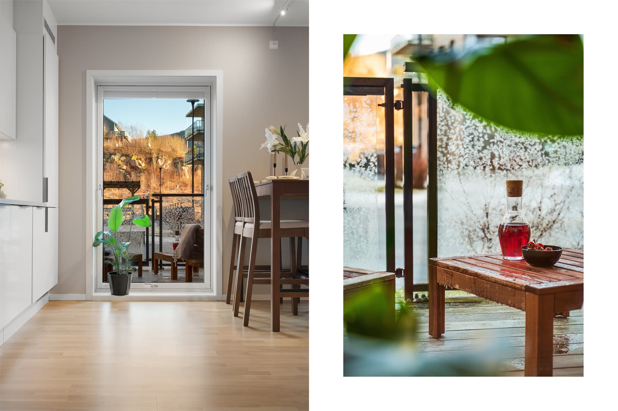 - De store vindusflatene bidrar til rikelig med verdifullt lysinnslipp -