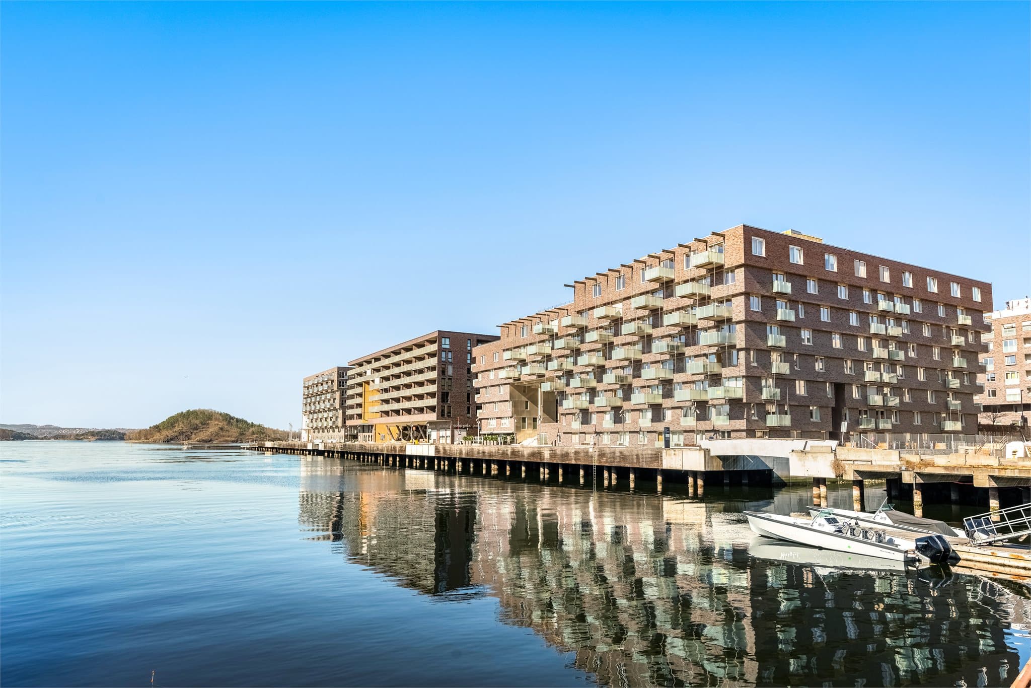 Foto av Sørenga. Her er det også et eget sjøbad.